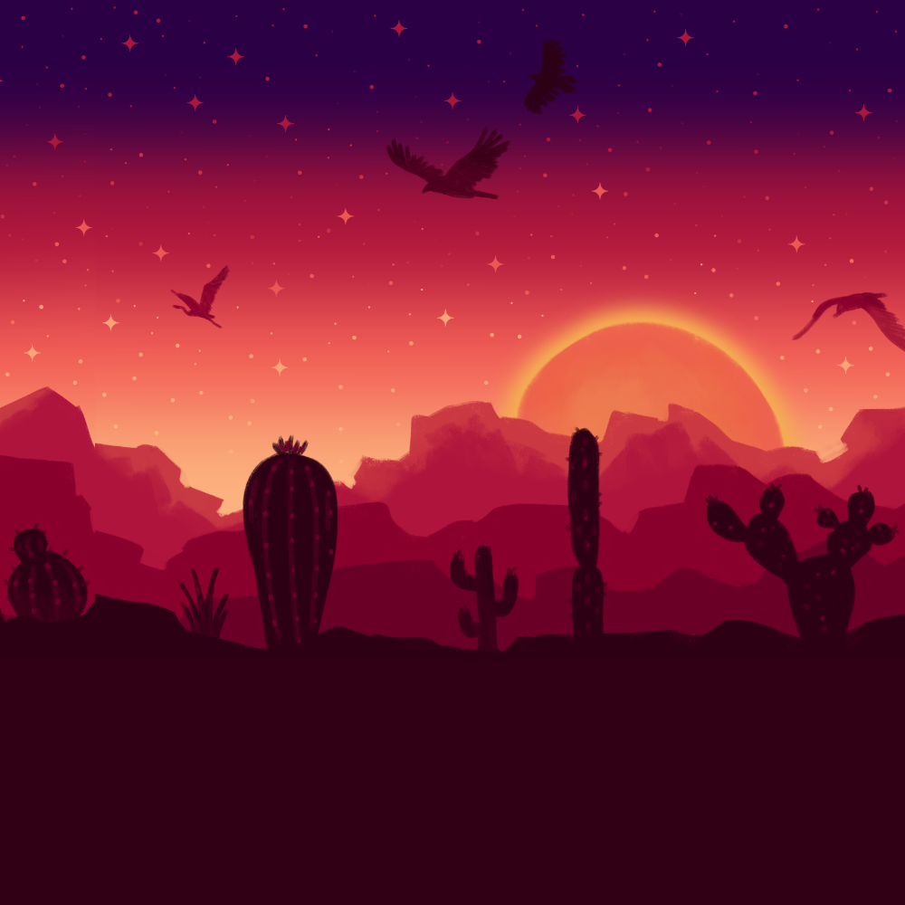 desert sunset wallpaper