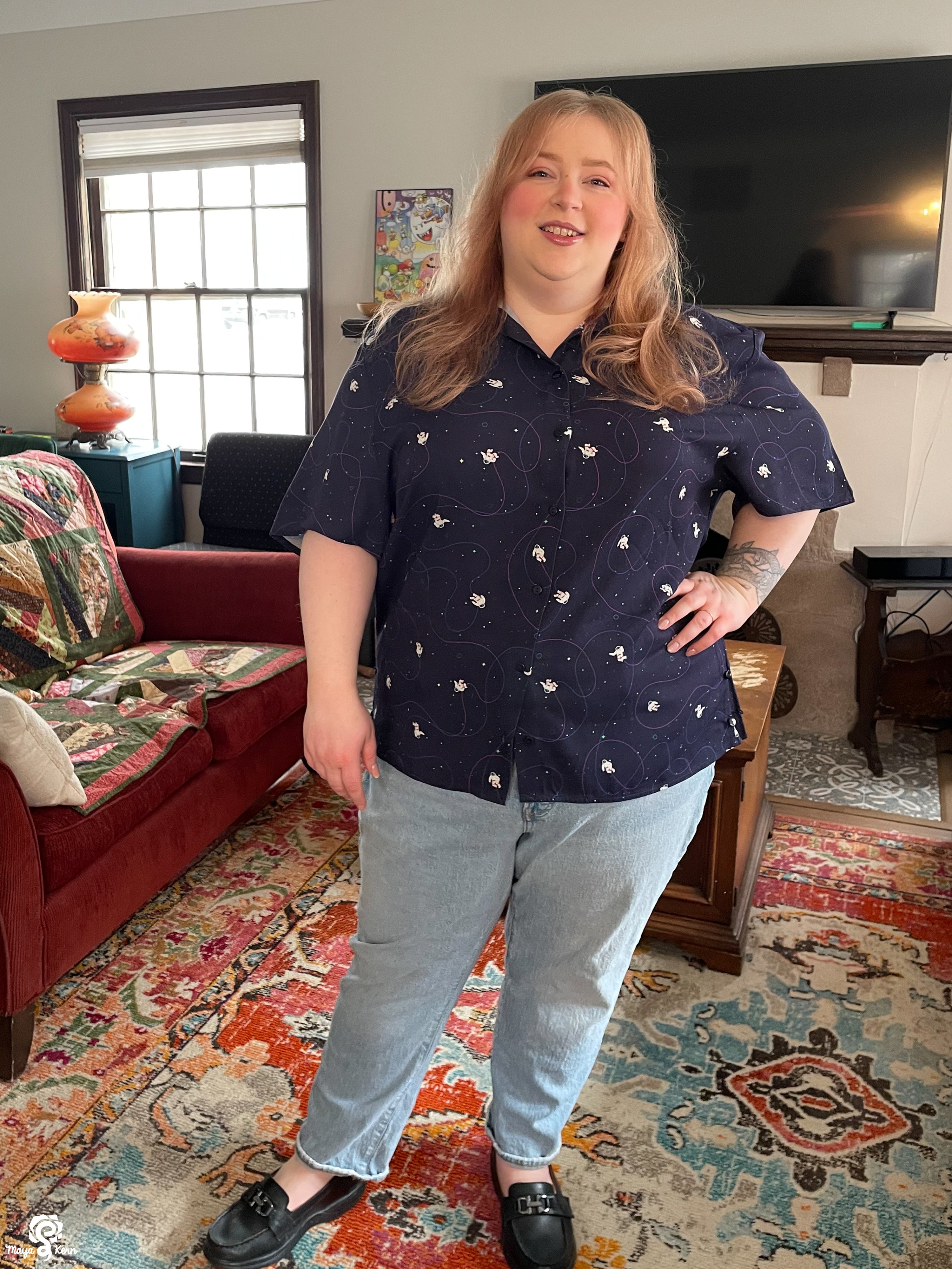 Astronaut Button-Up Shirt