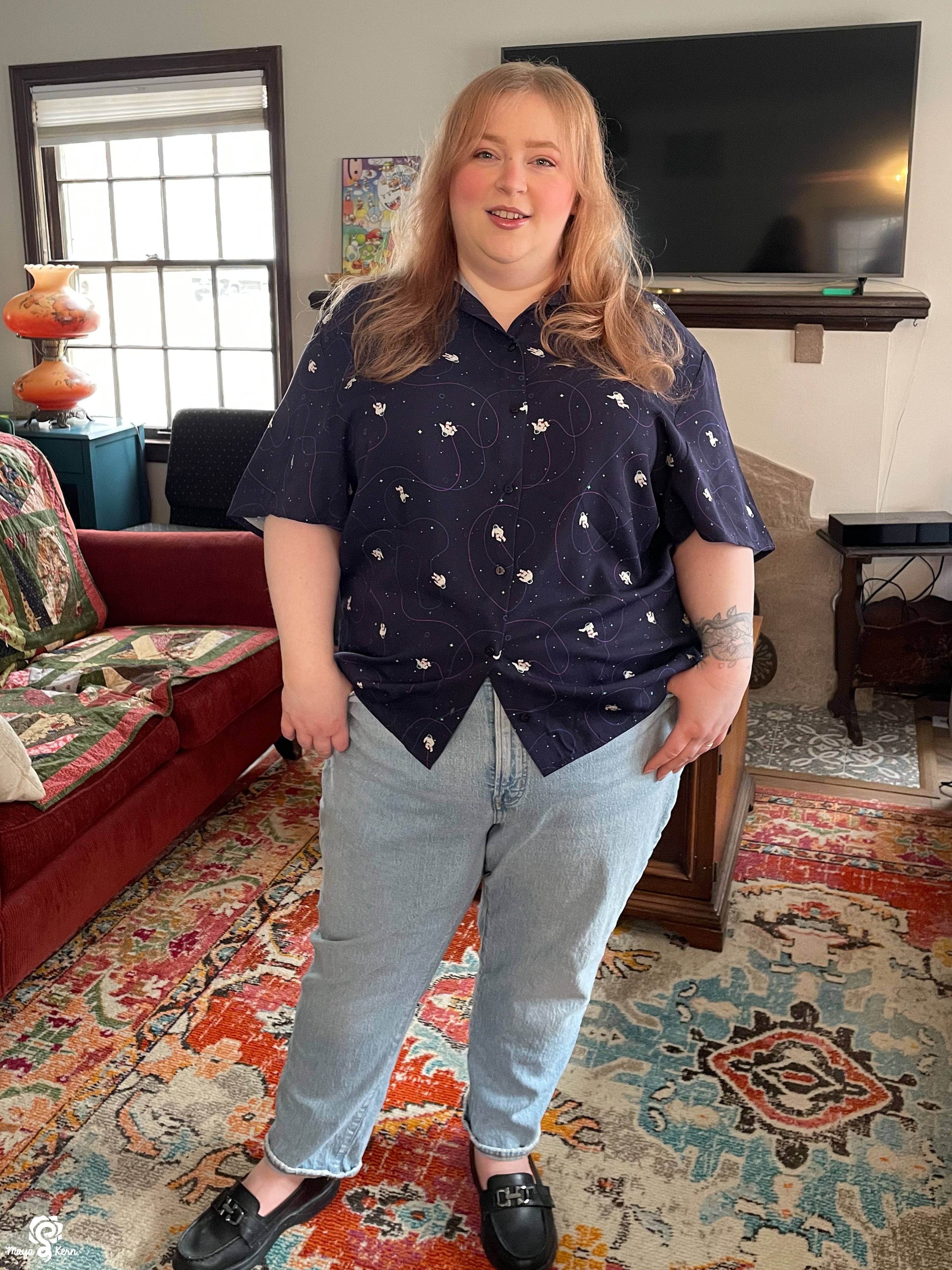 Astronaut Button-Up Shirt