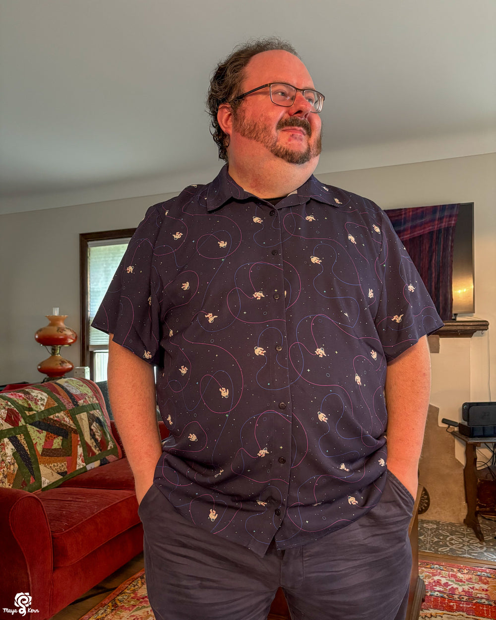 Astronaut Button-Up Shirt