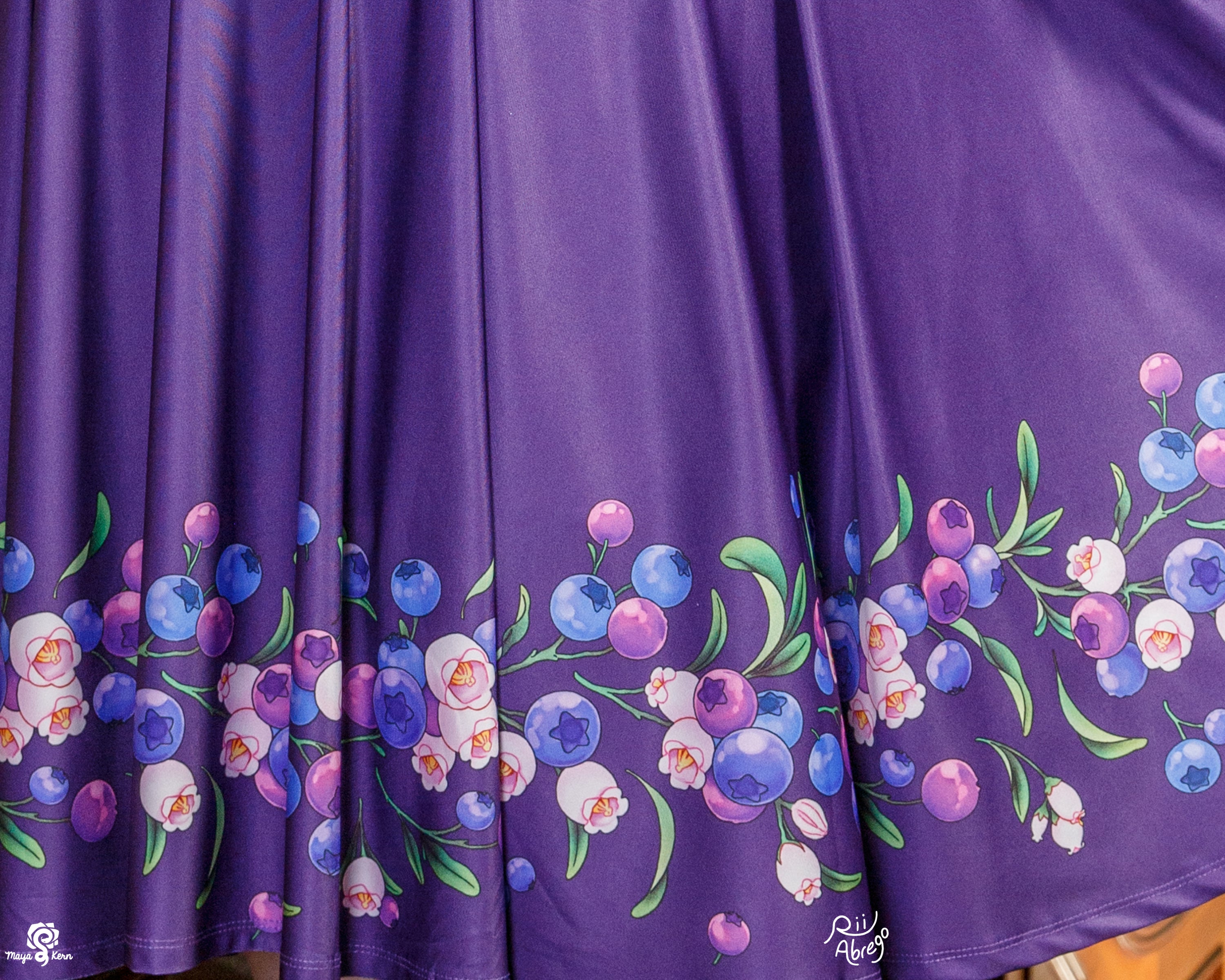 COLLAB: Rii Abrego Blueberry Midi Skirt