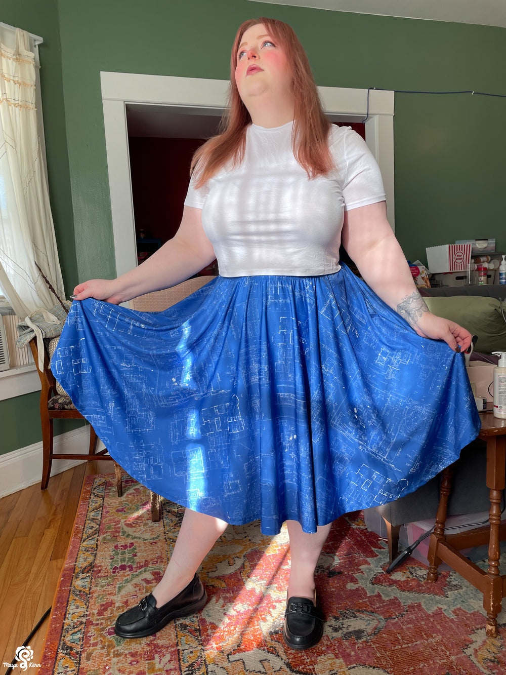 Blueprint Midi Skirt —  FINAL SALE