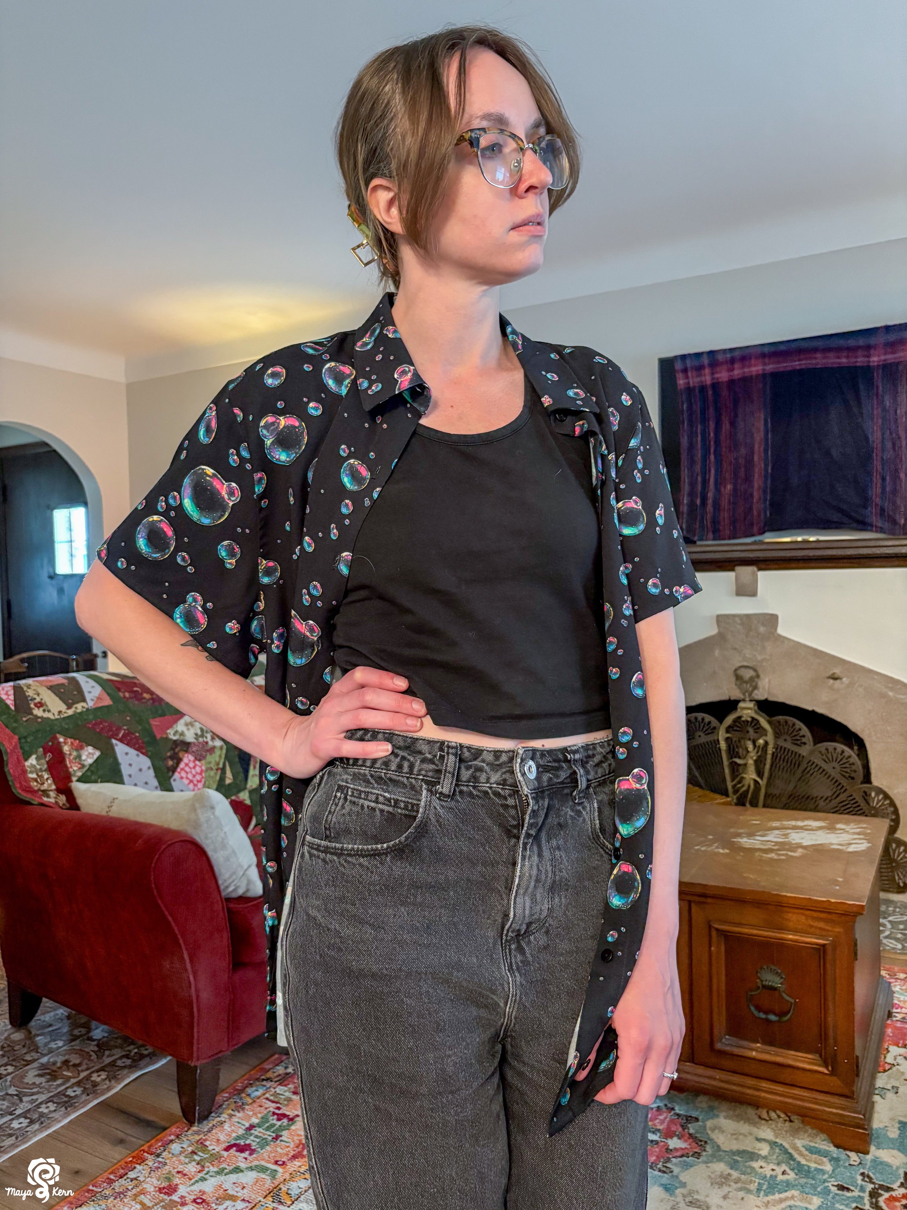 Bubbles Button-Up Shirt