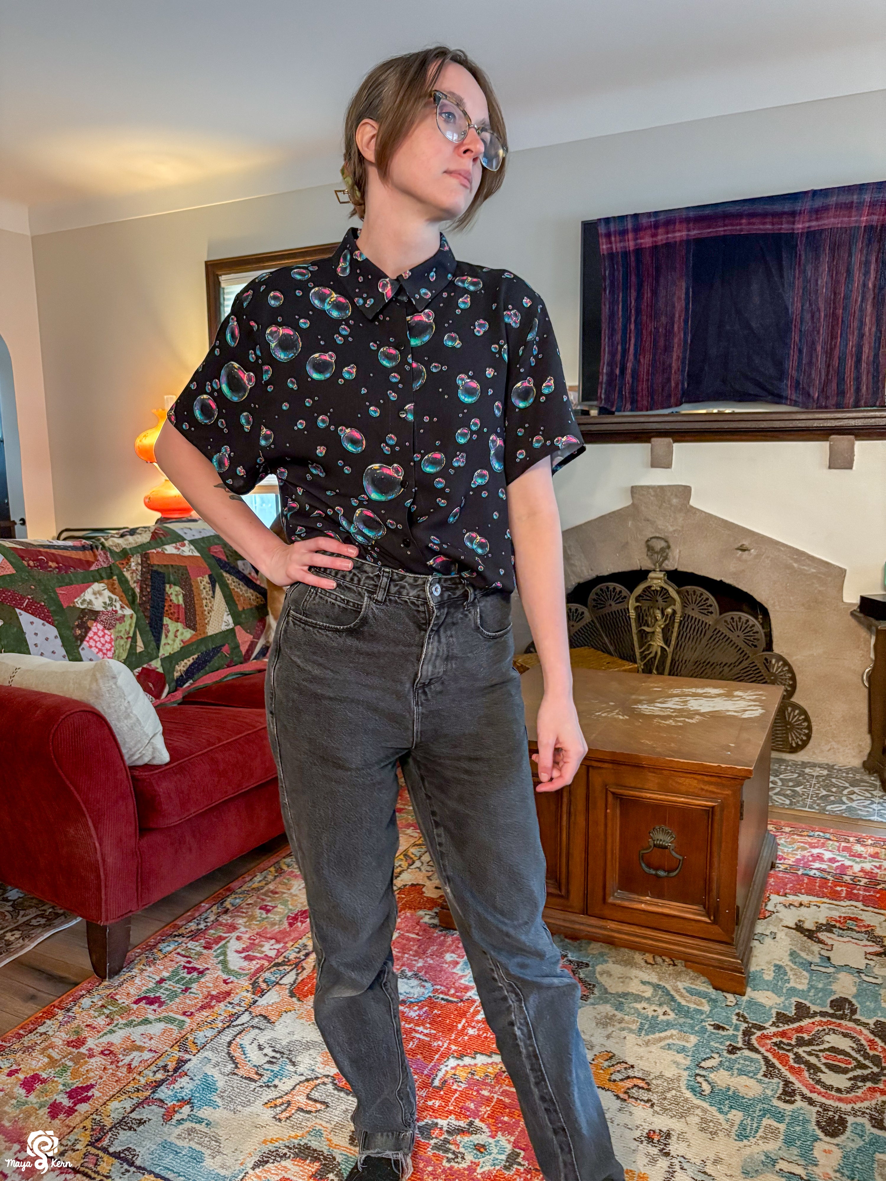 Bubbles Button-Up Shirt