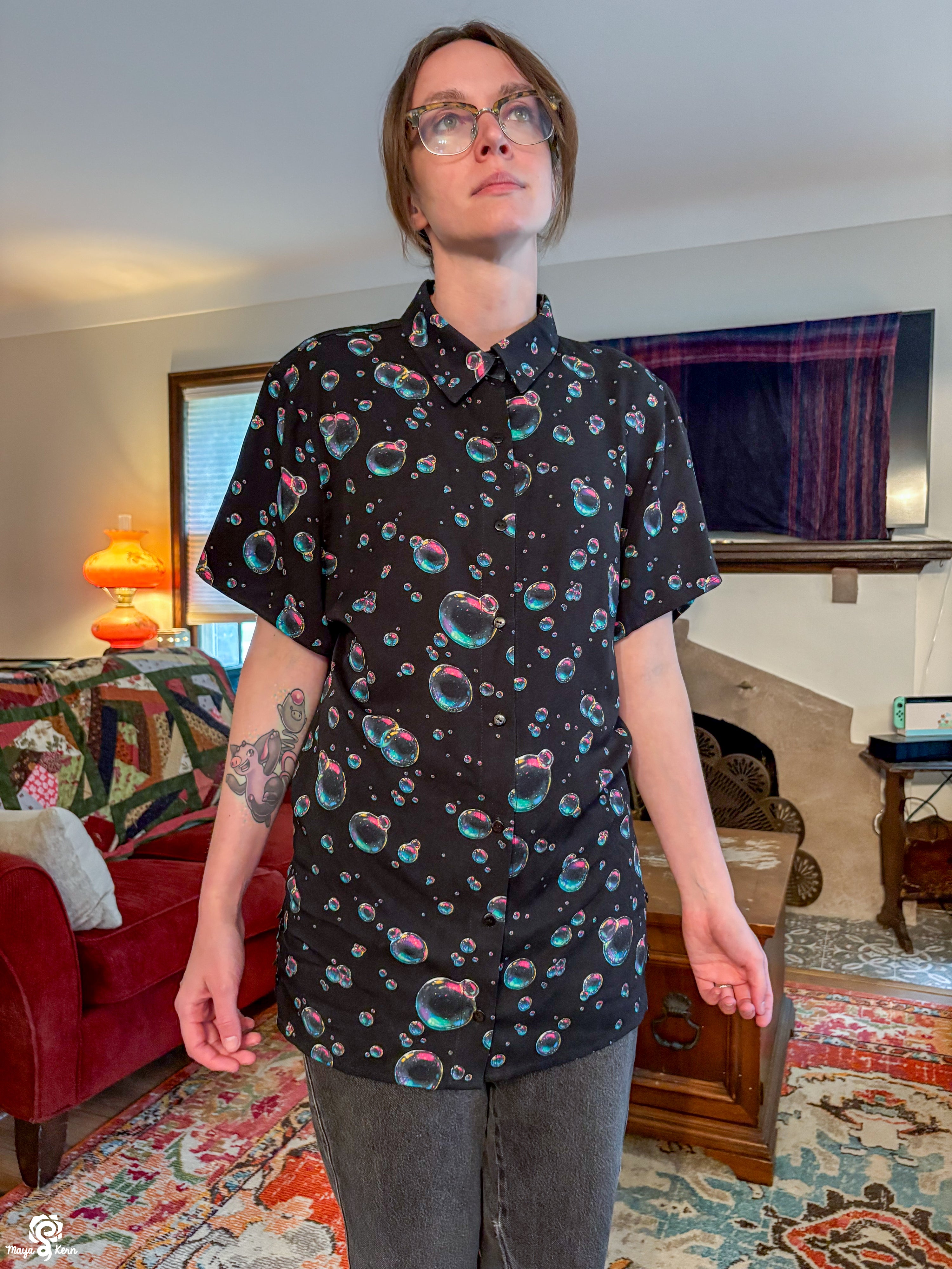 Bubbles Button-Up Shirt