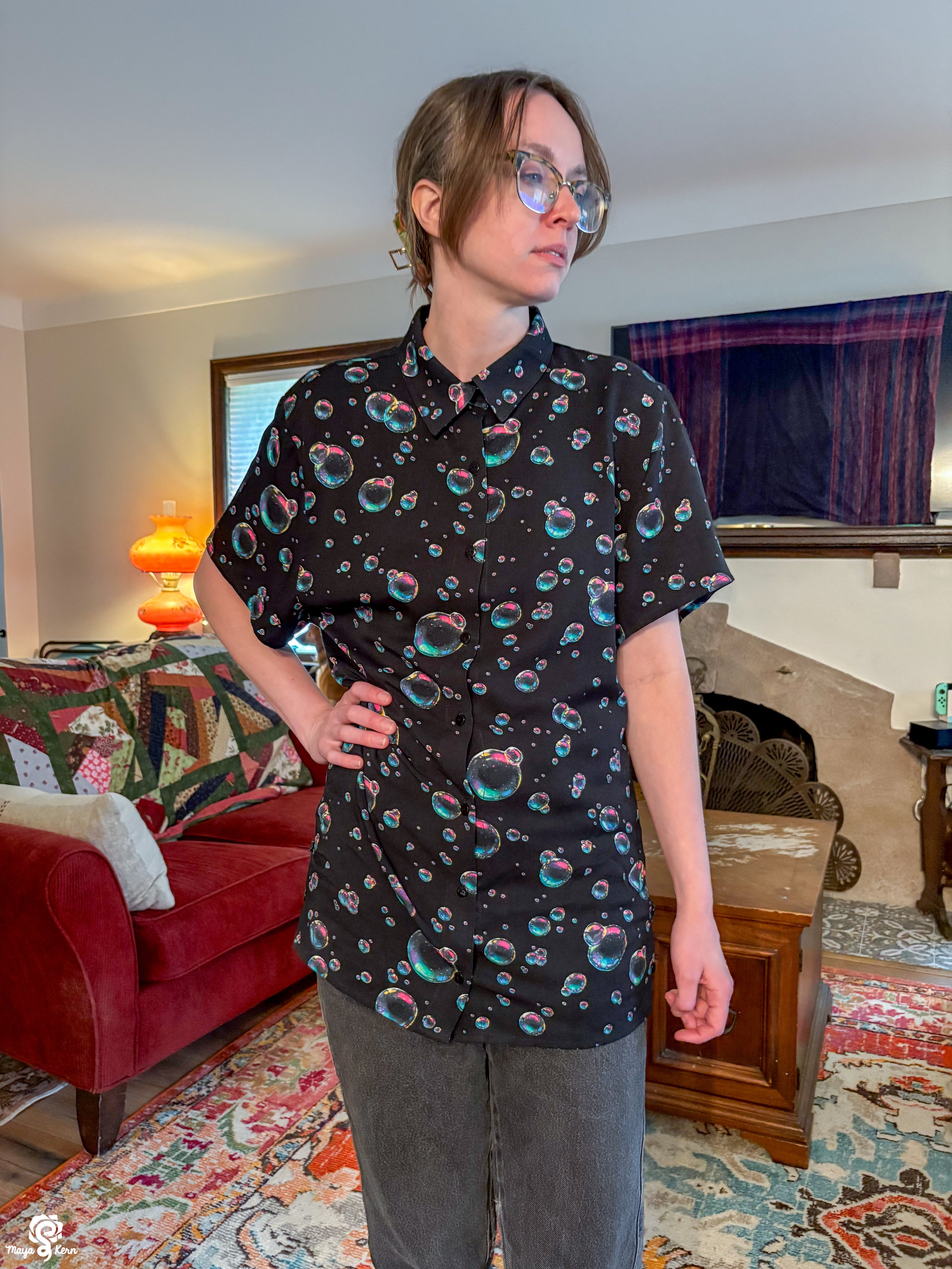Bubbles Button-Up Shirt