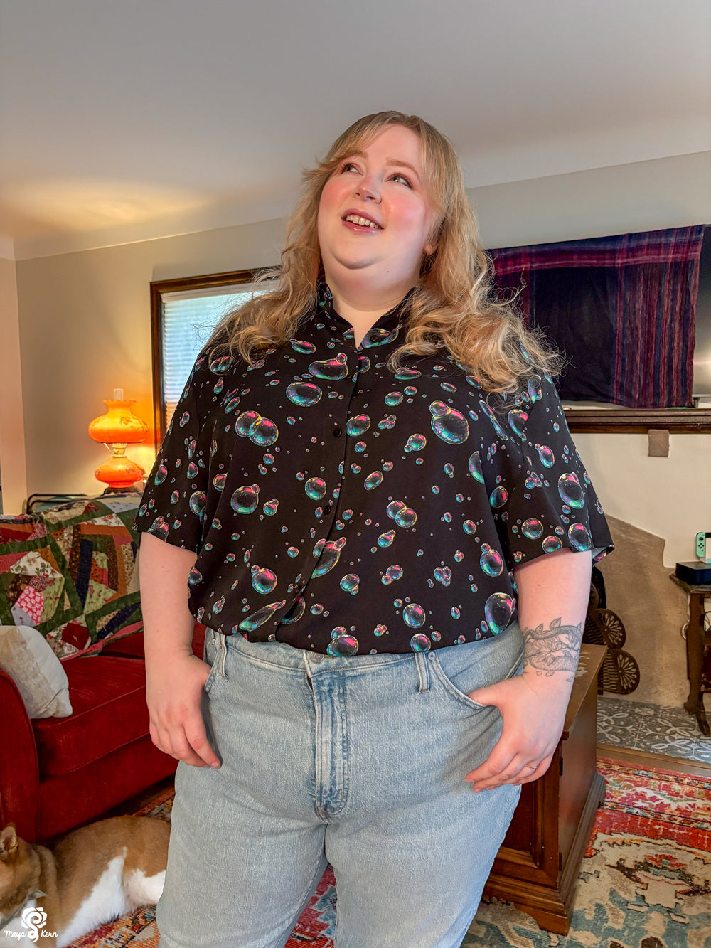 Bubbles Button-Up Shirt