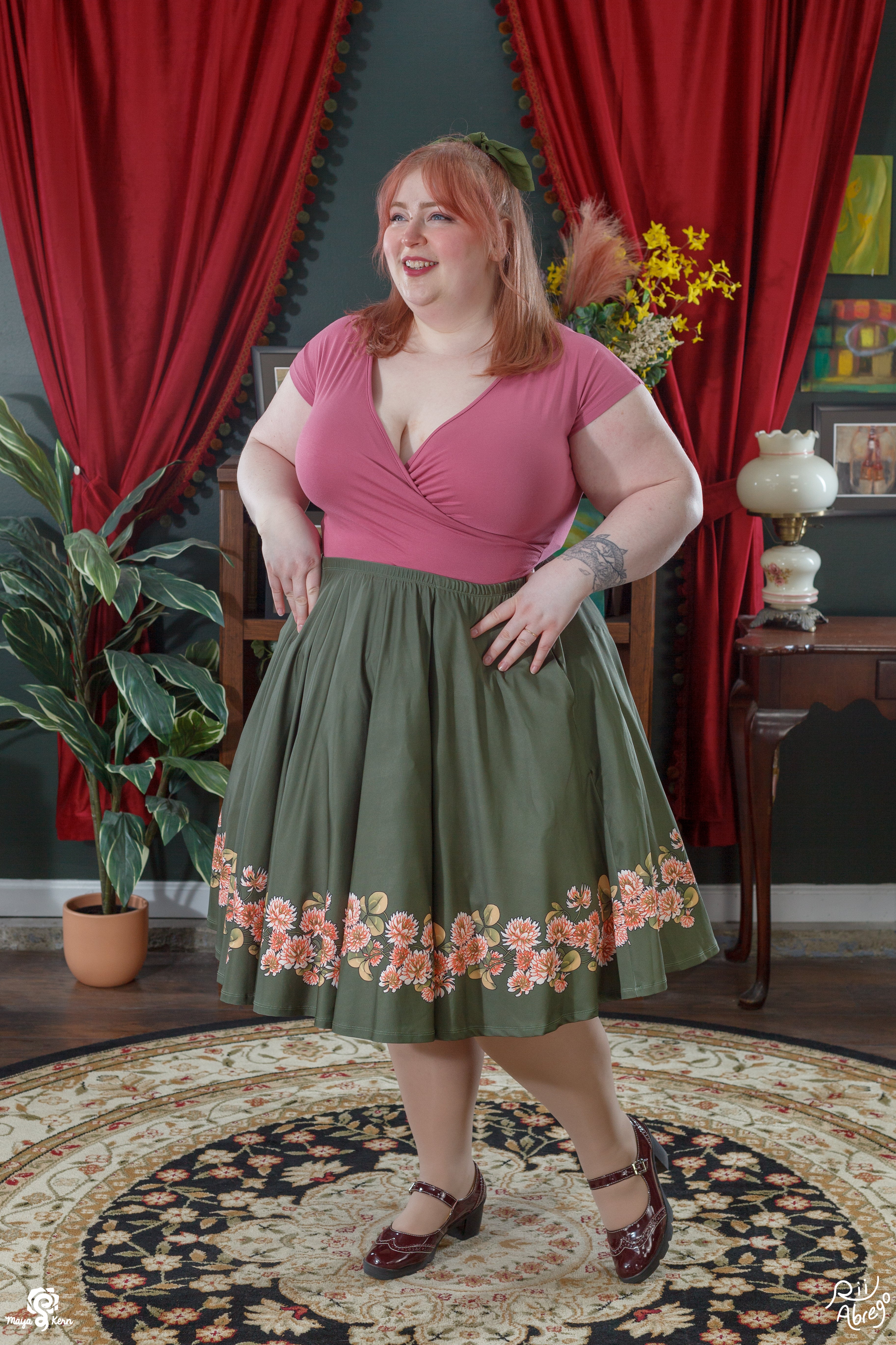 COLLAB: Rii Abrego — Clovers Midi Skirt – Maya Kern