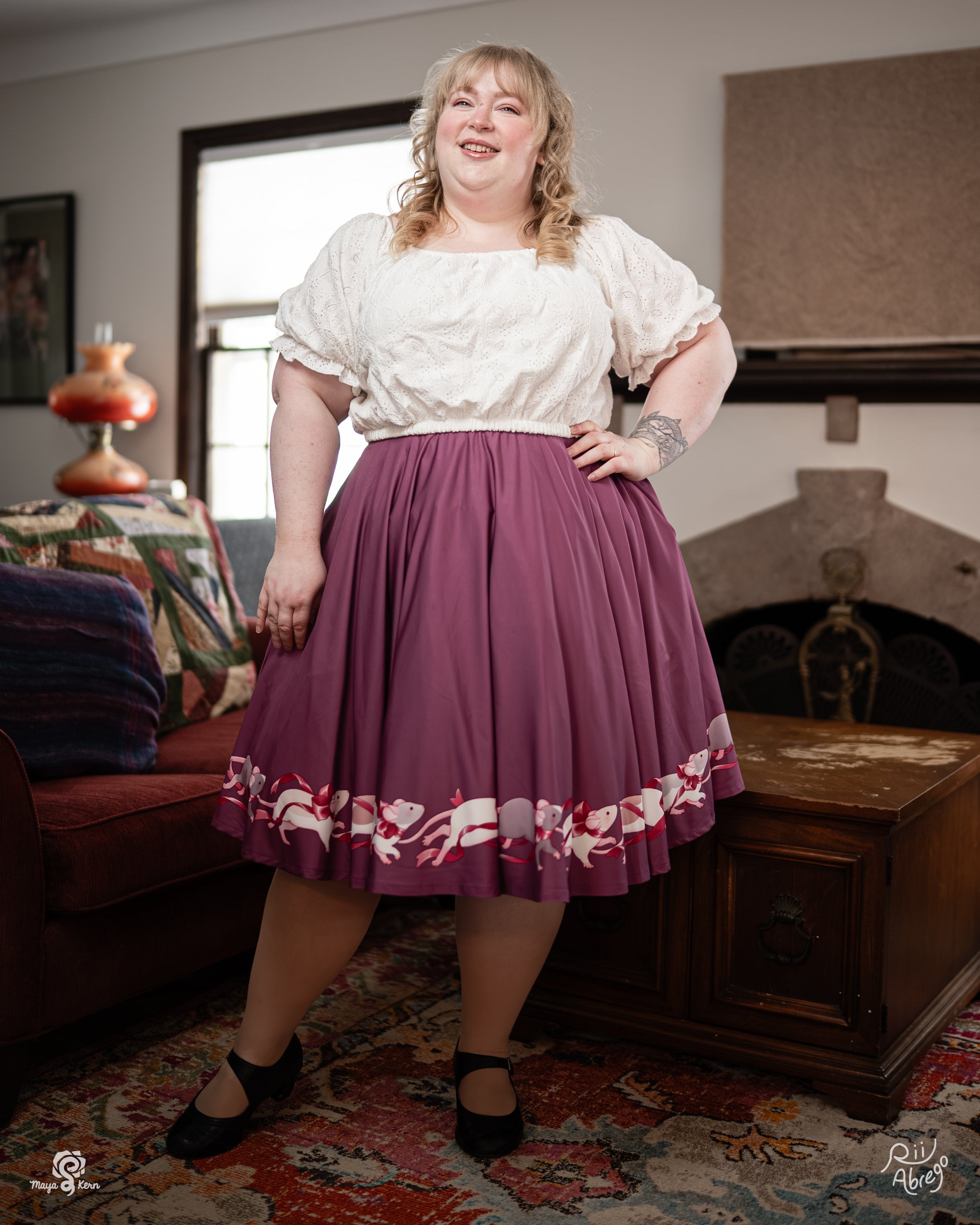 COLLAB: Rii Abrego — Fancy Rats Midi Skirt – Maya Kern