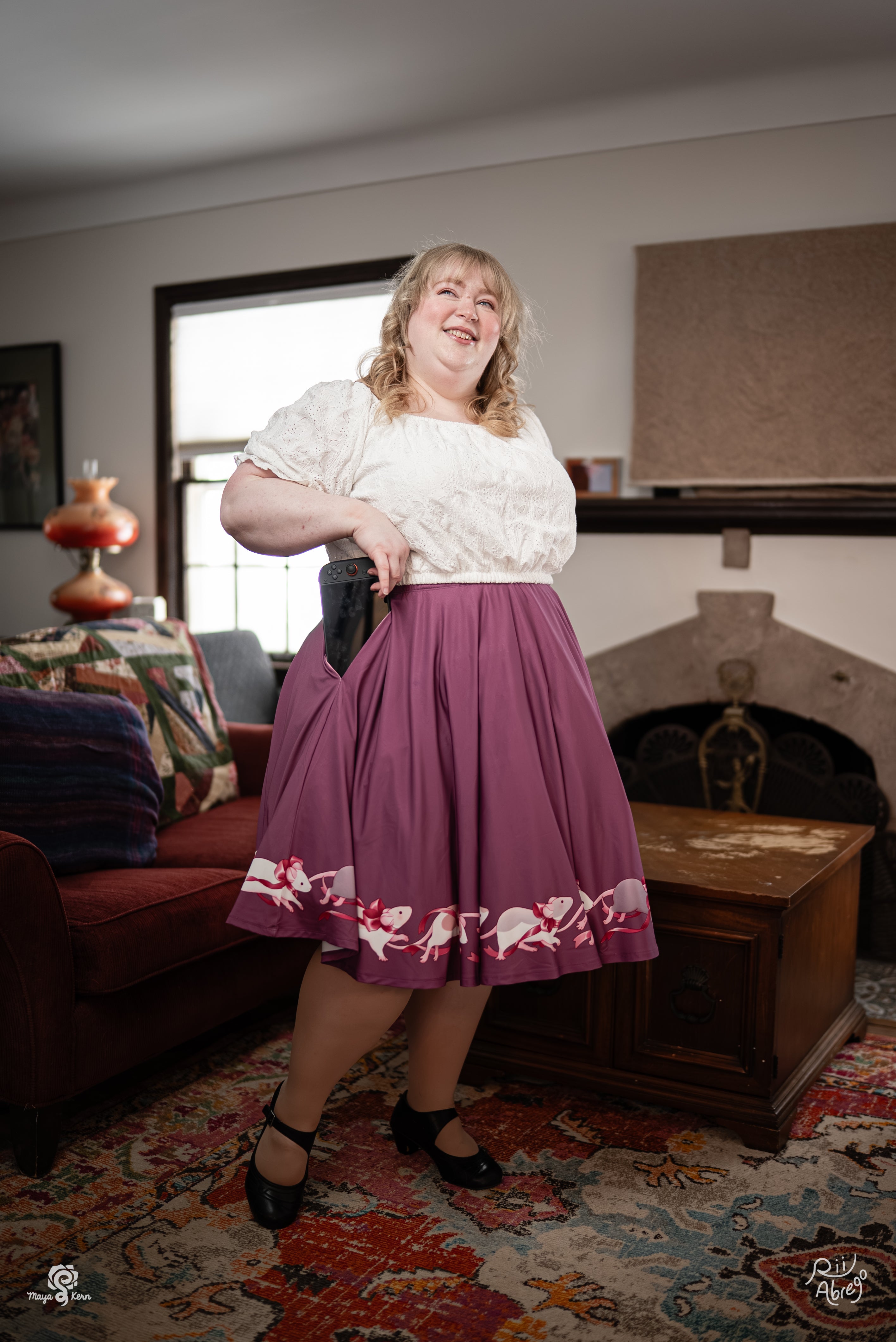 COLLAB: Rii Abrego — Fancy Rats Midi Skirt – Maya Kern