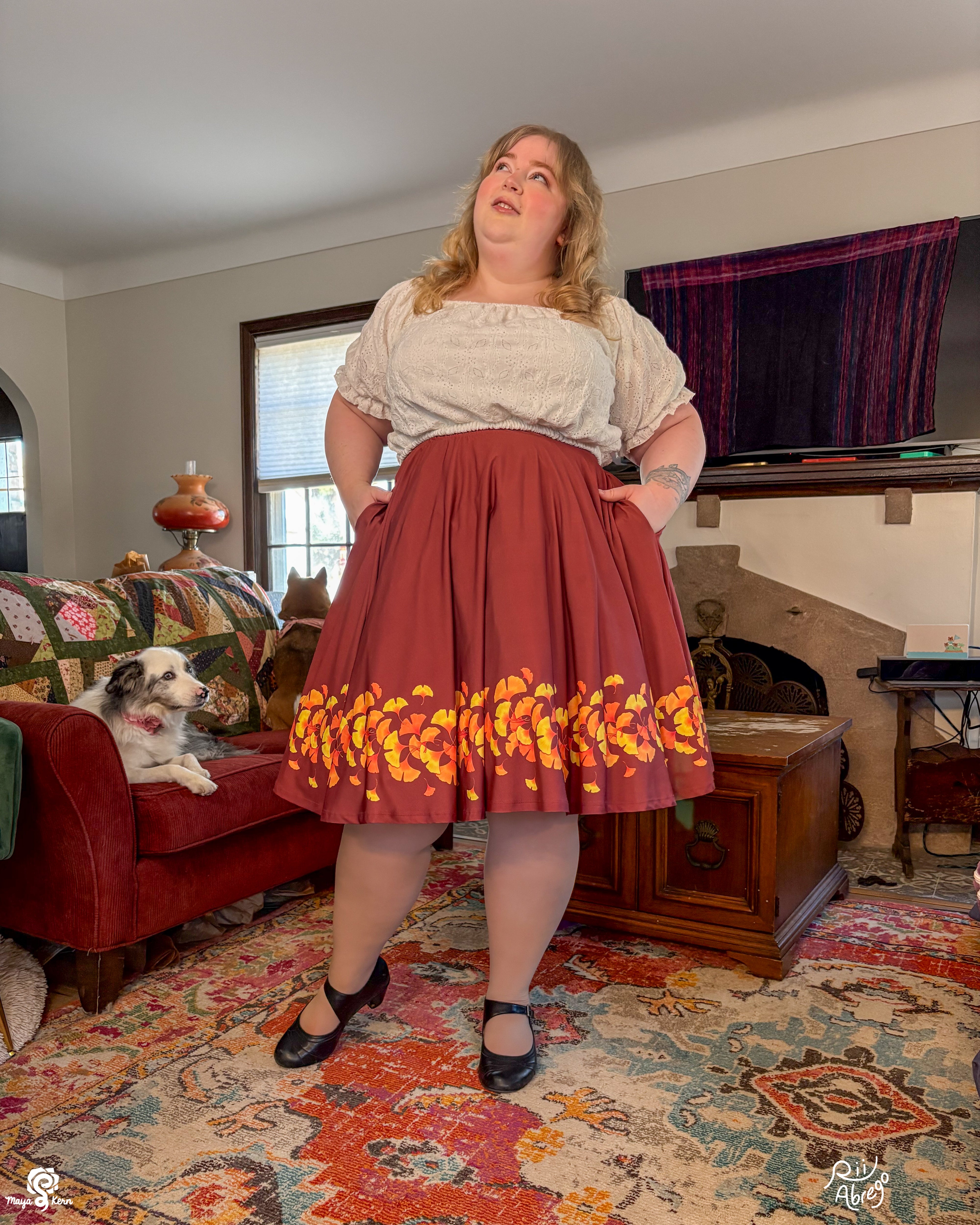 COLLAB: Rii Abrego — Ginkgo Midi Skirt – Maya Kern