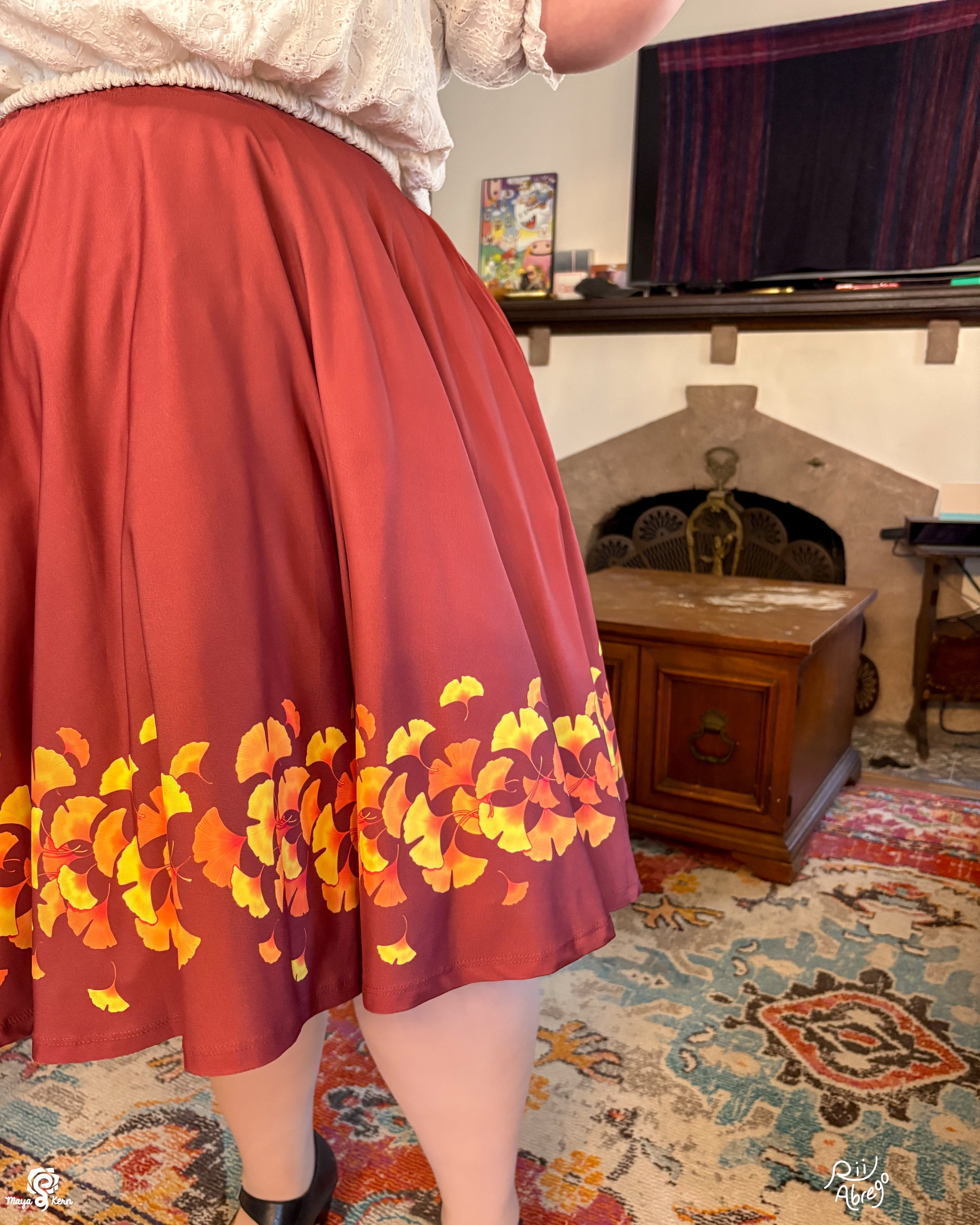 COLLAB: Rii Abrego — Ginkgo Midi Skirt – Maya Kern