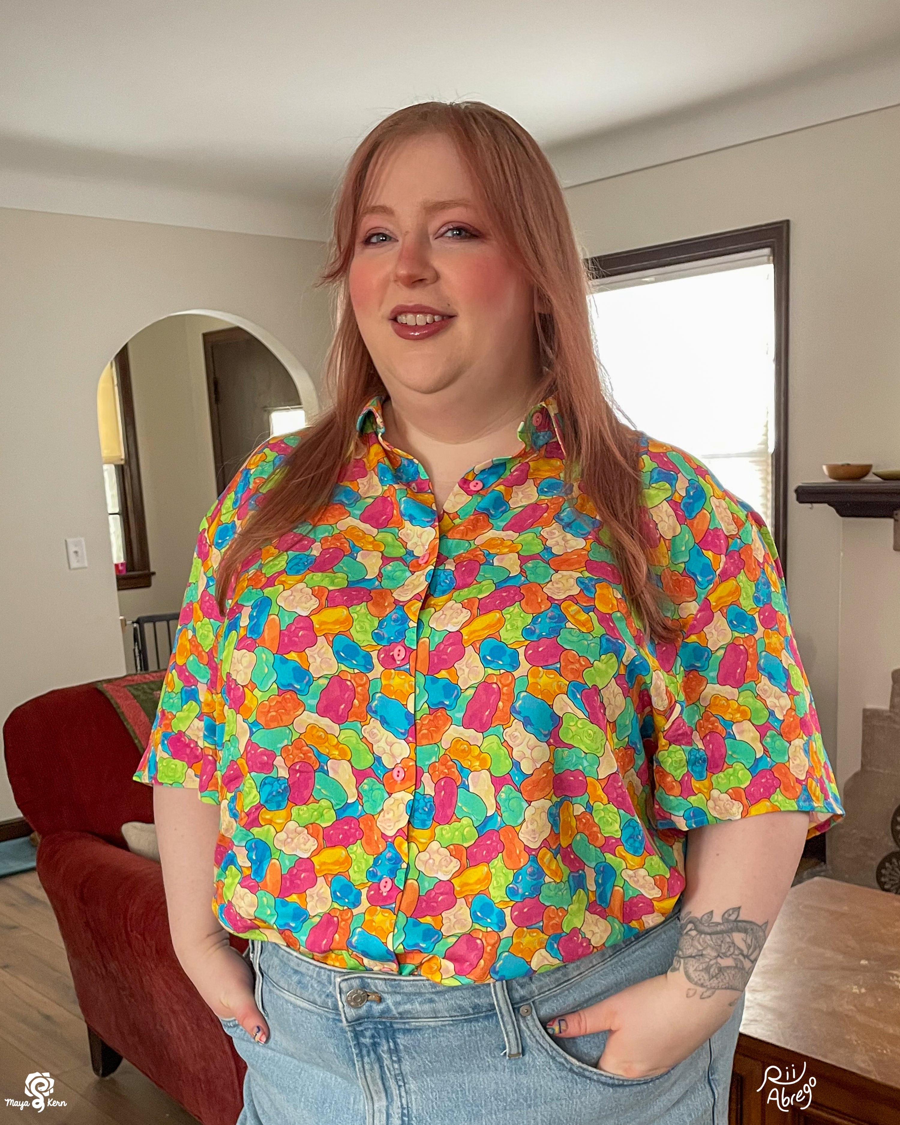 COLLAB: Rii Abrego Gummy Bears Button Up Shirt