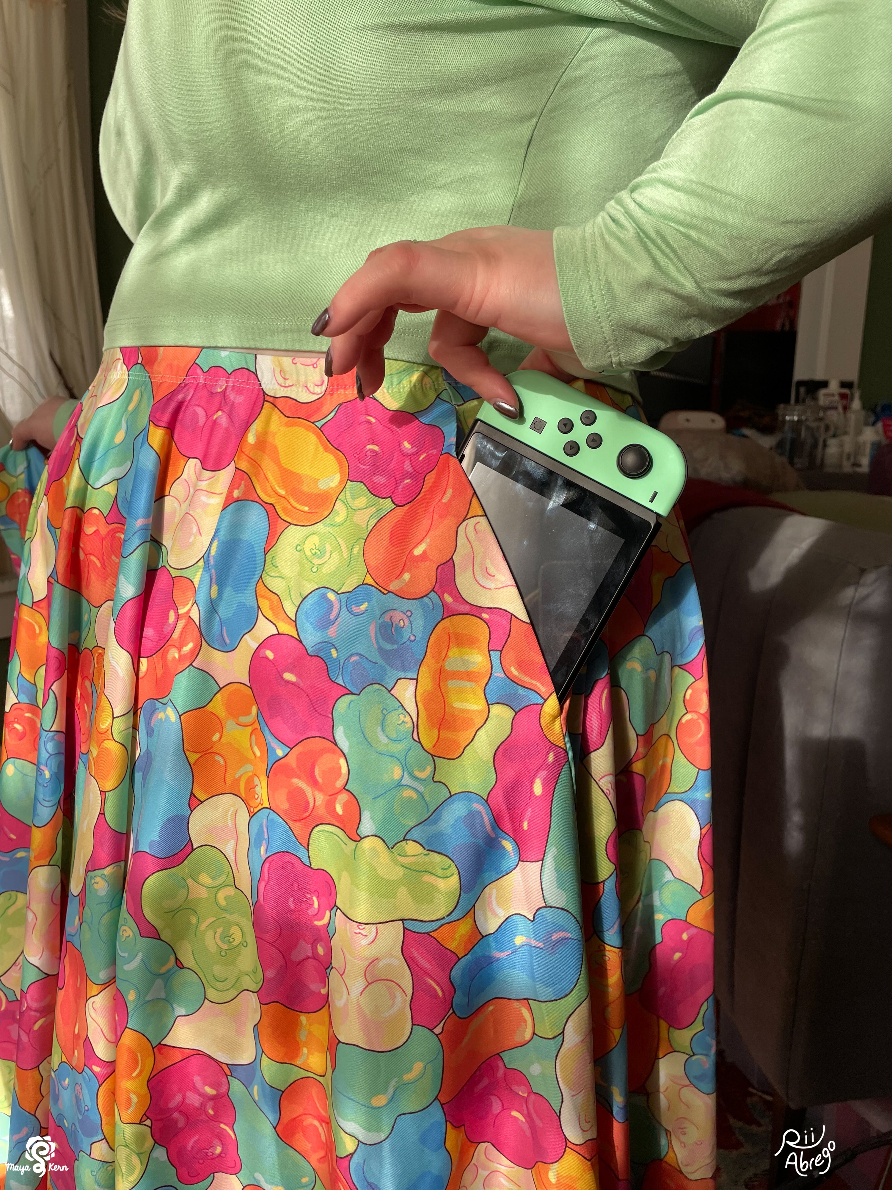 COLLAB: Rii Abrego Gummy Bear Midi Skirt