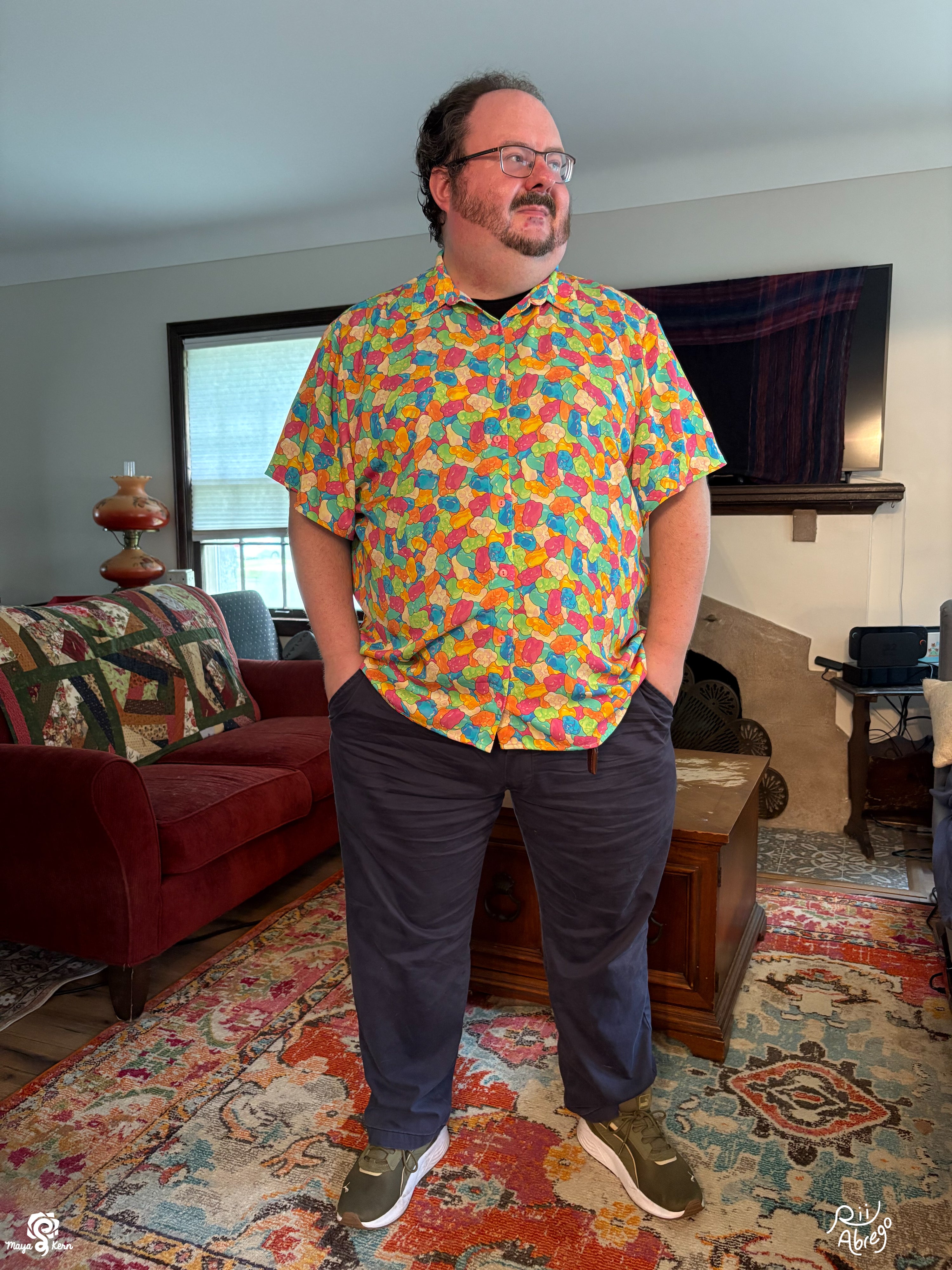 COLLAB: Rii Abrego Gummy Bears Button Up Shirt