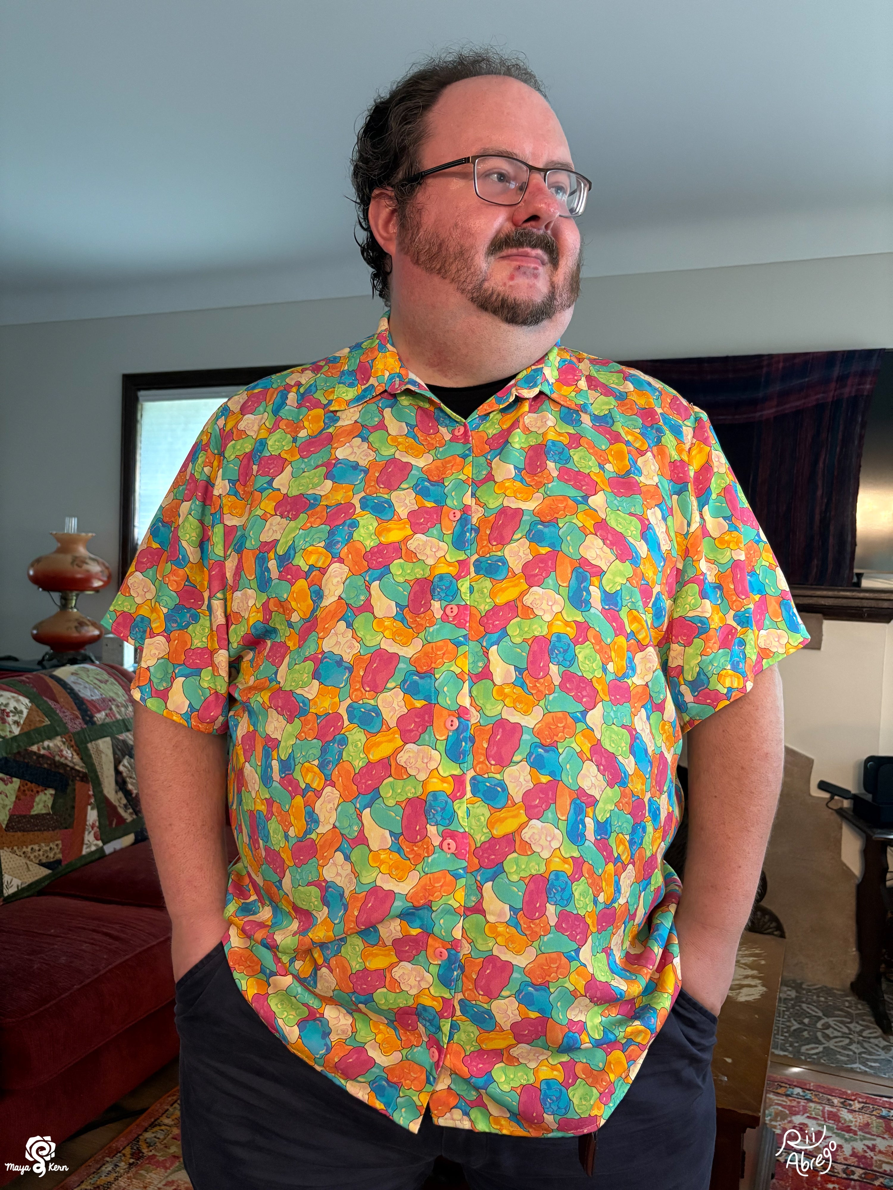 COLLAB: Rii Abrego Gummy Bears Button Up Shirt