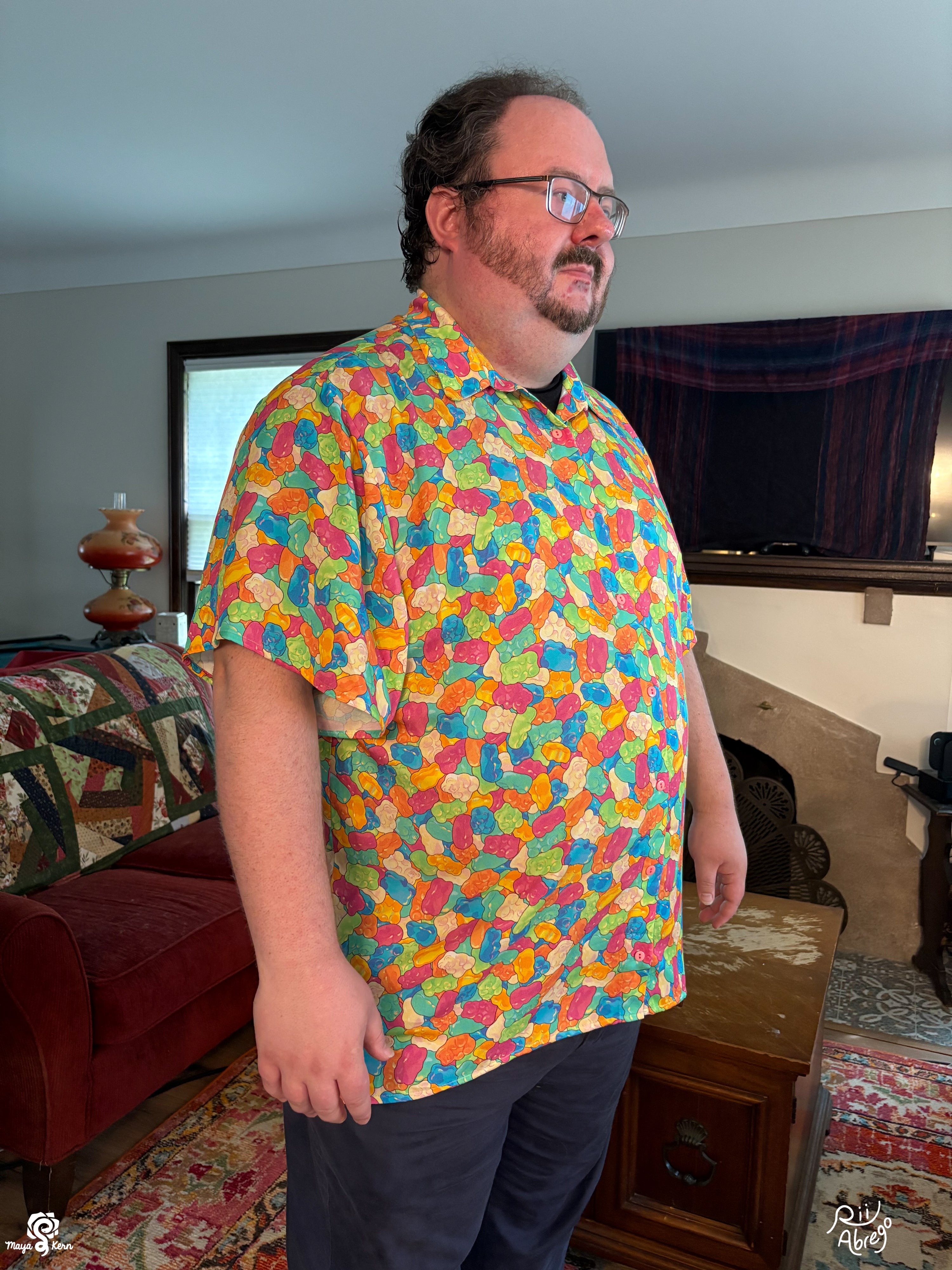 COLLAB: Rii Abrego Gummy Bears Button Up Shirt