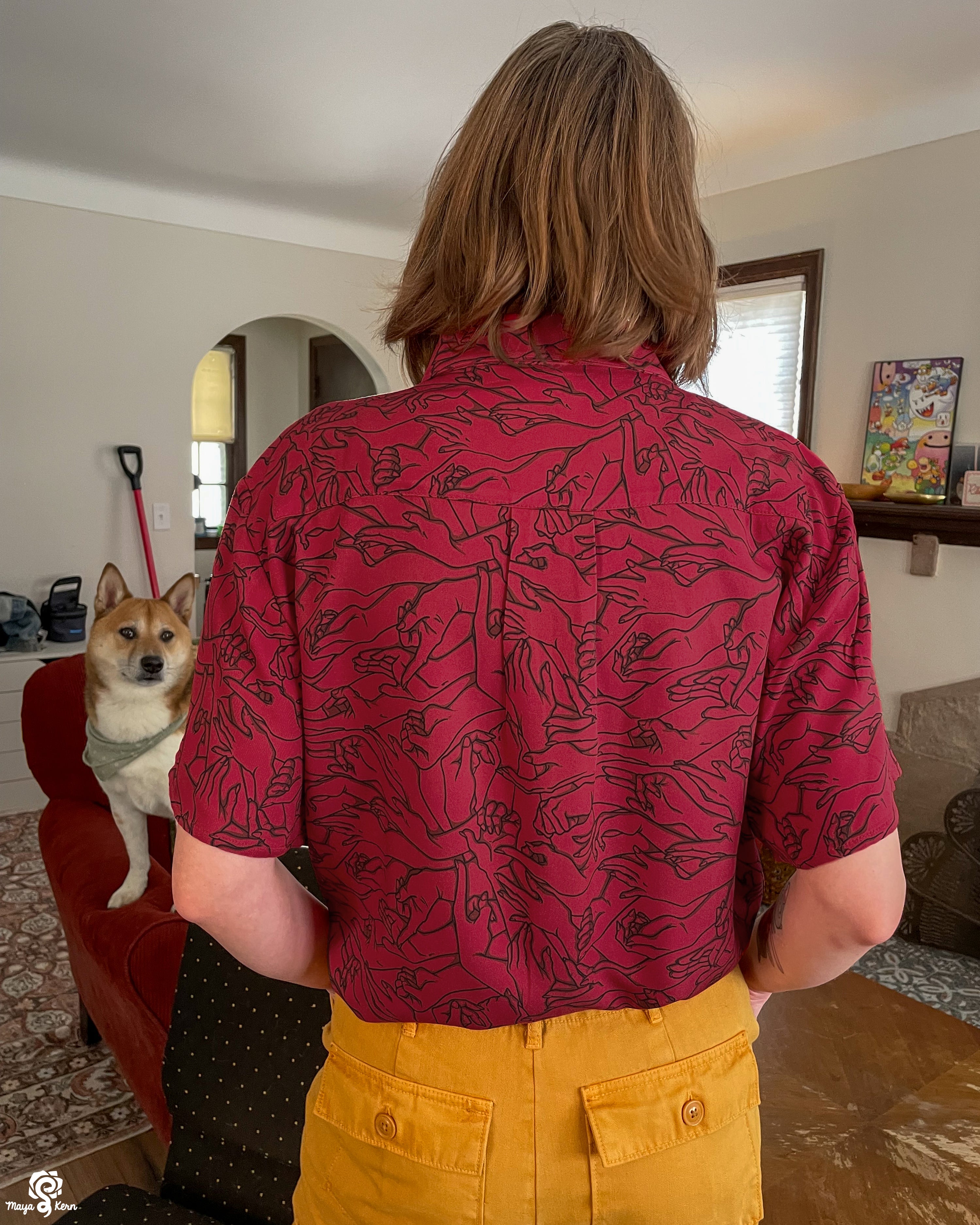 Hands (Red) Button Up Shirt