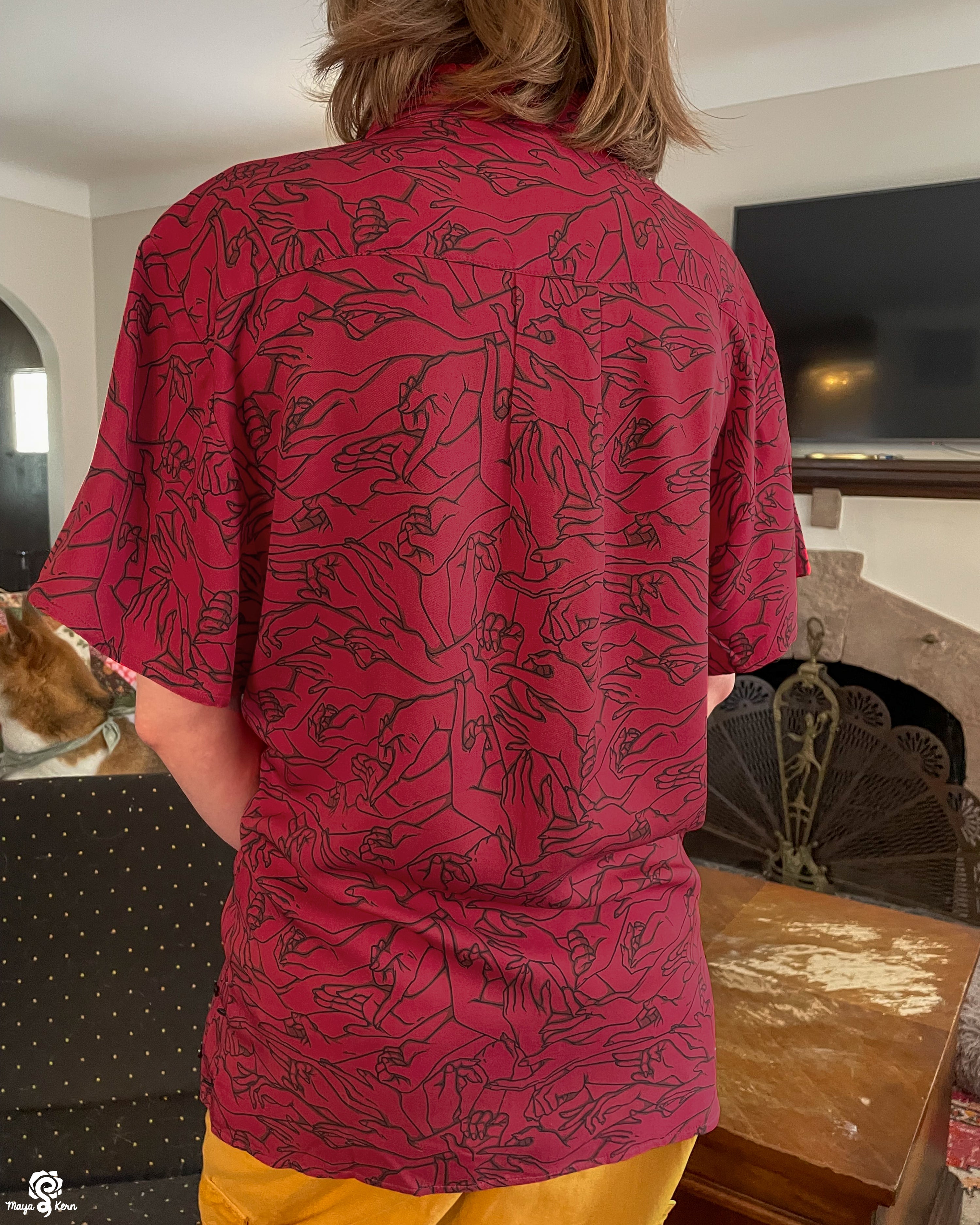 Hands (Red) Button Up Shirt
