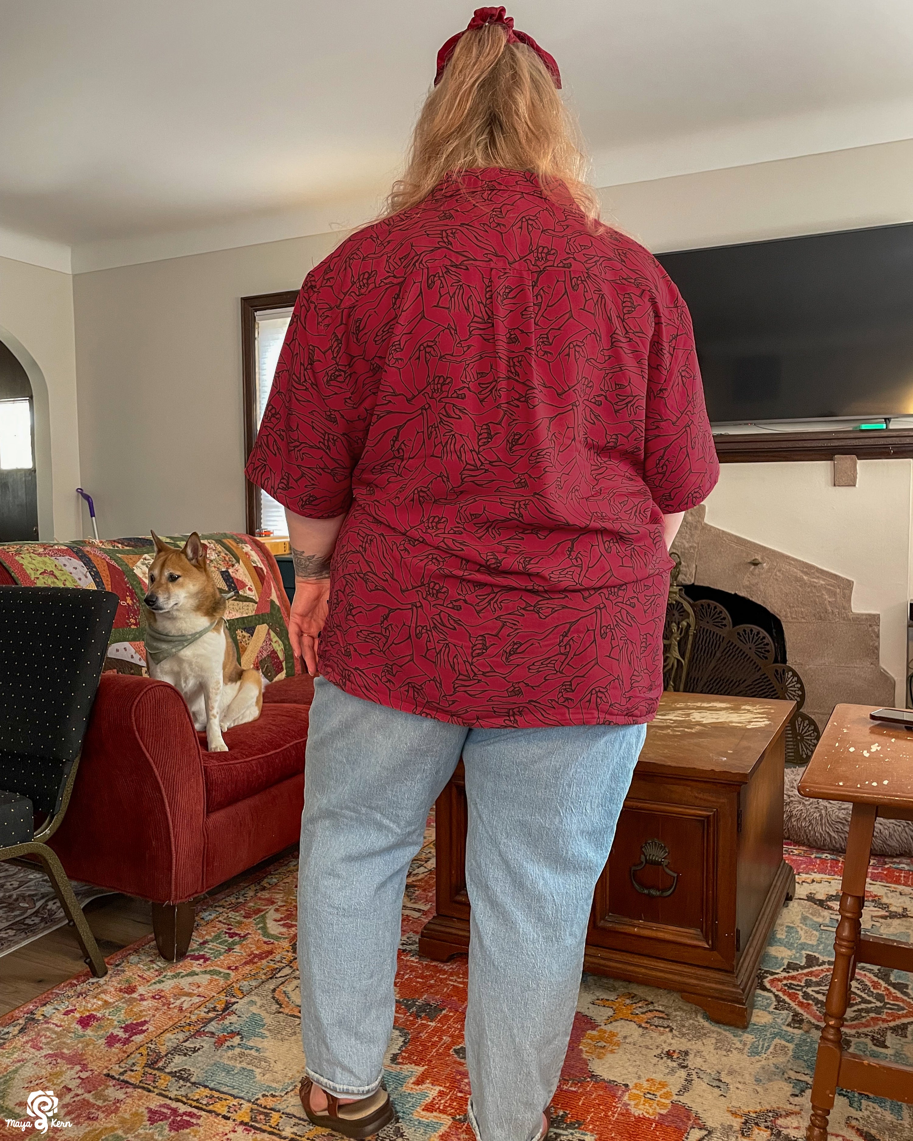 Hands (Red) Button Up Shirt