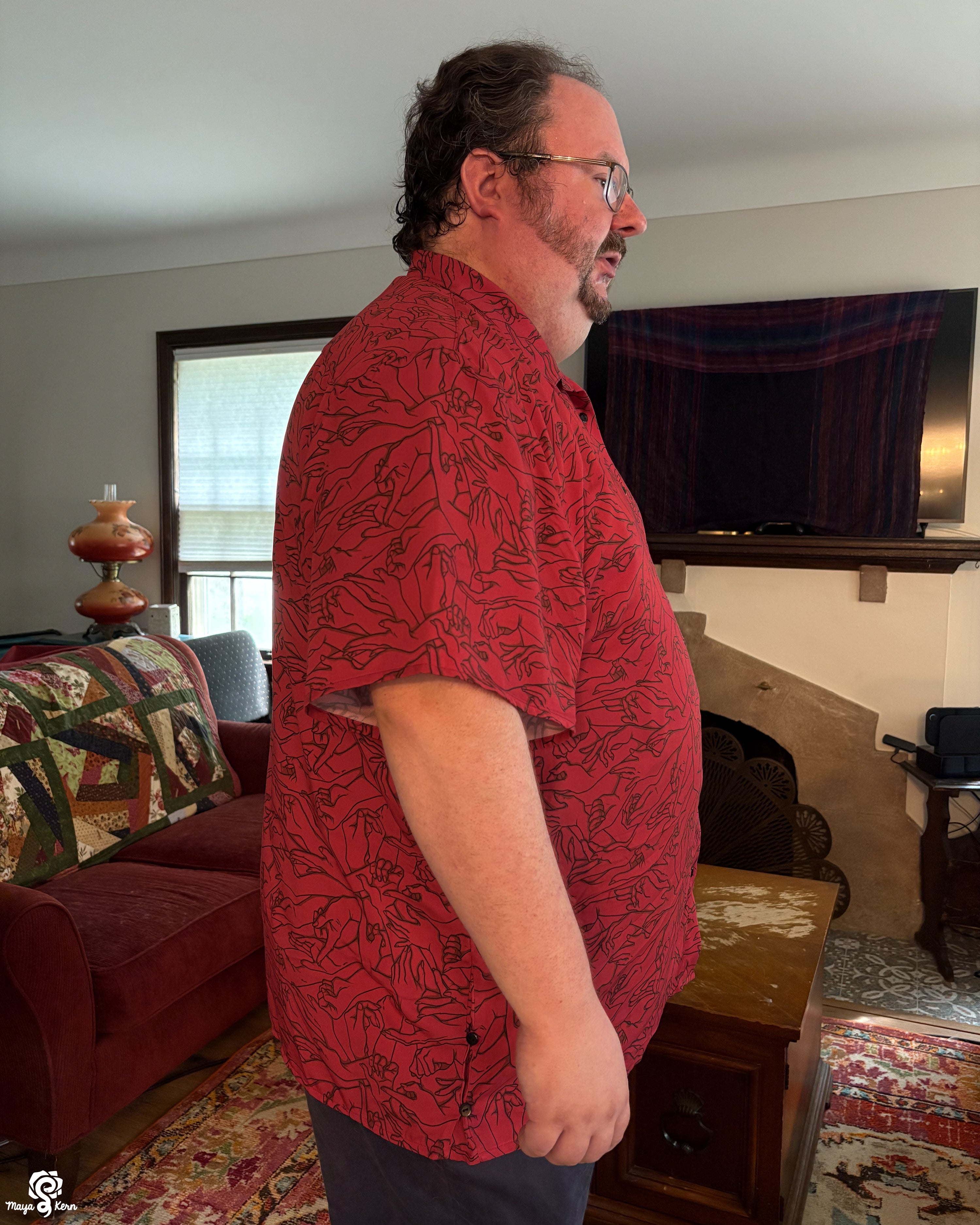 Hands (Red) Button Up Shirt
