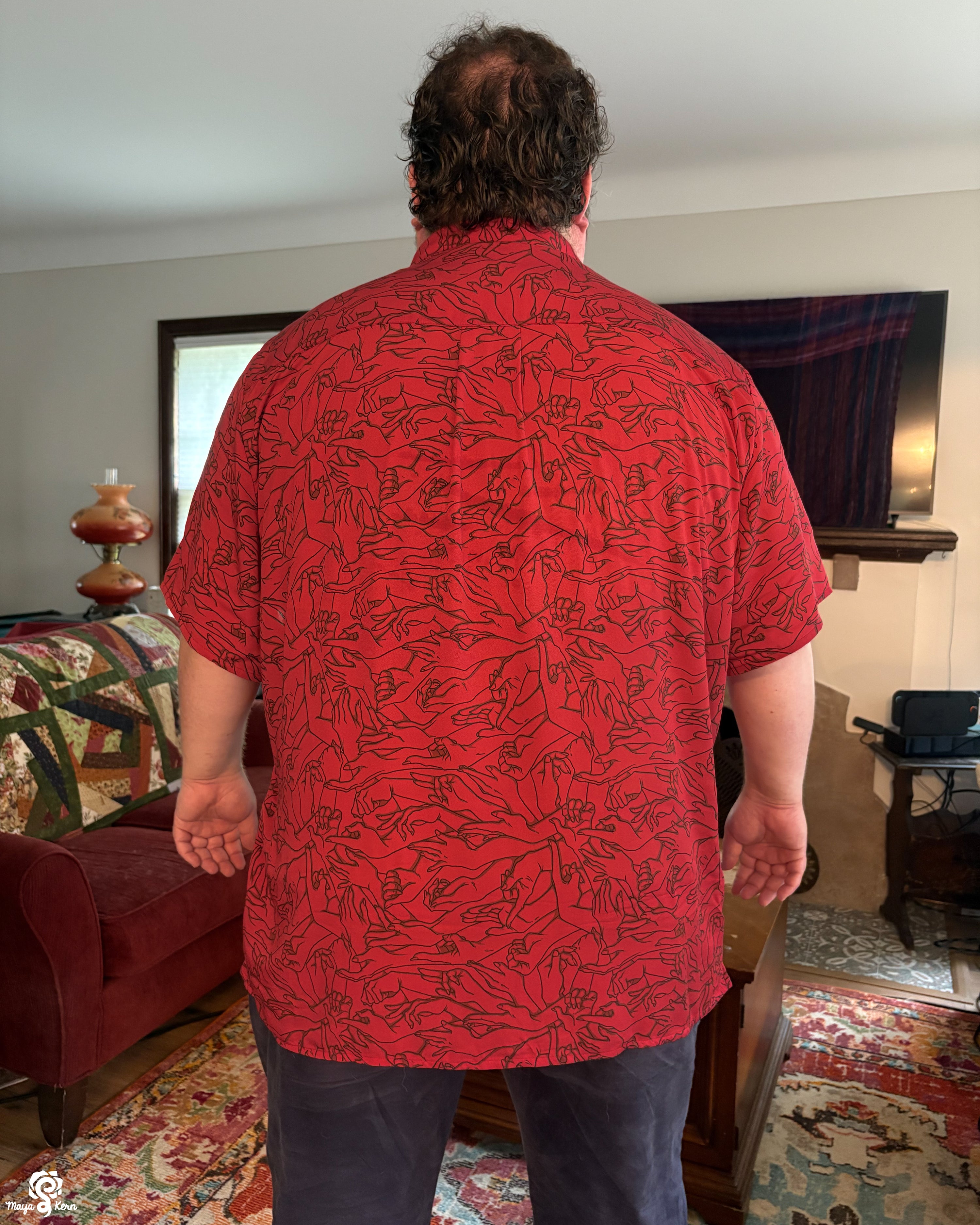 Hands (Red) Button Up Shirt