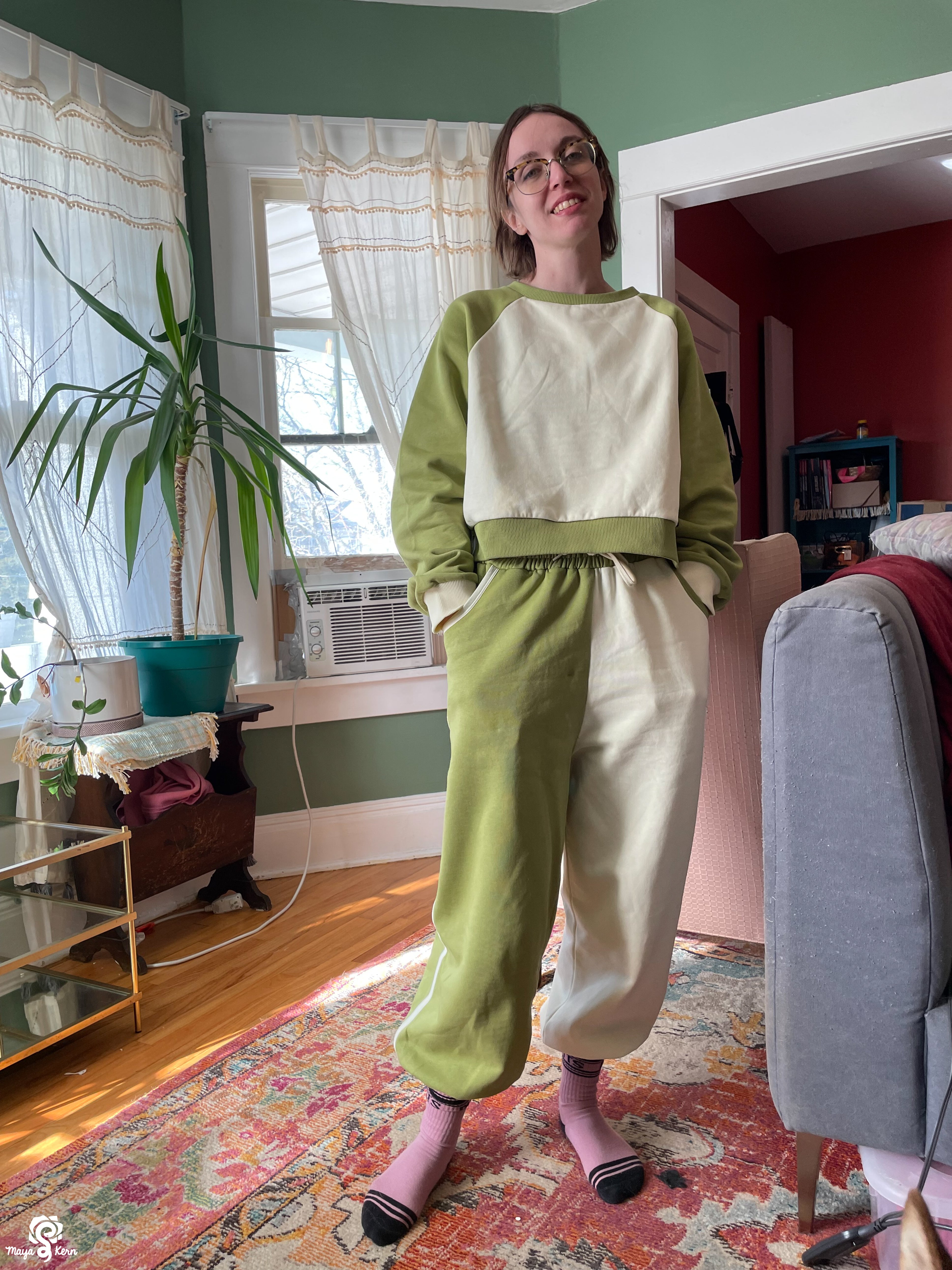 古着屋macha Cozy Cropped Matcha Sweater — FINAL SALE – Maya Kern