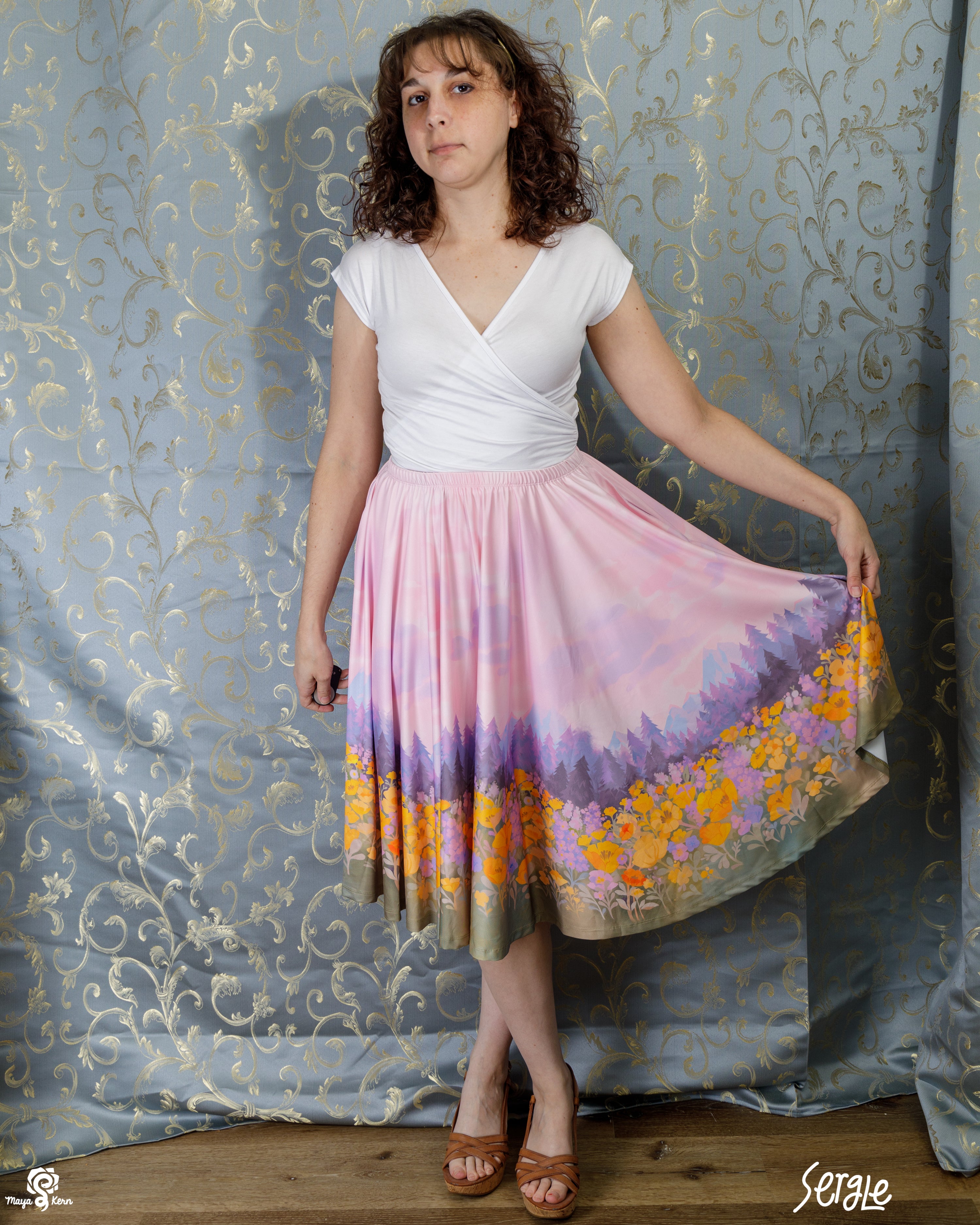 COLLAB: Sergle Meadow Midi Skirt