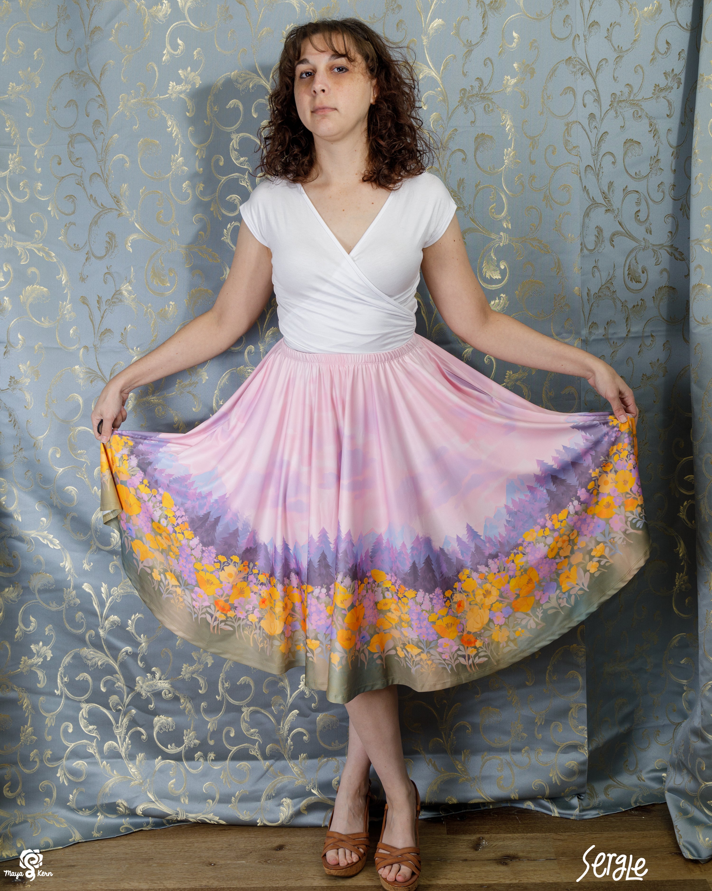 COLLAB: Sergle Meadow Midi Skirt