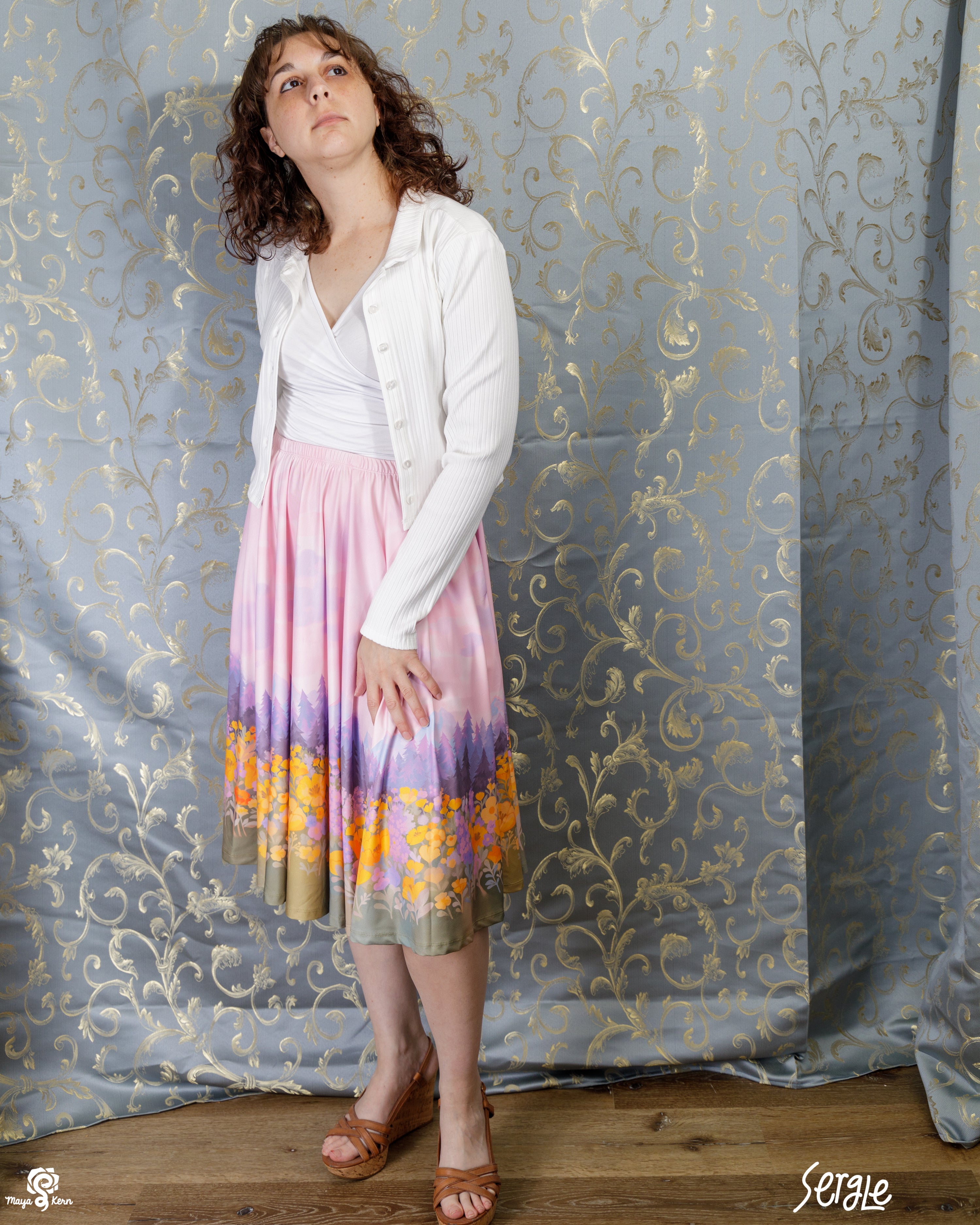 COLLAB: Sergle Meadow Midi Skirt