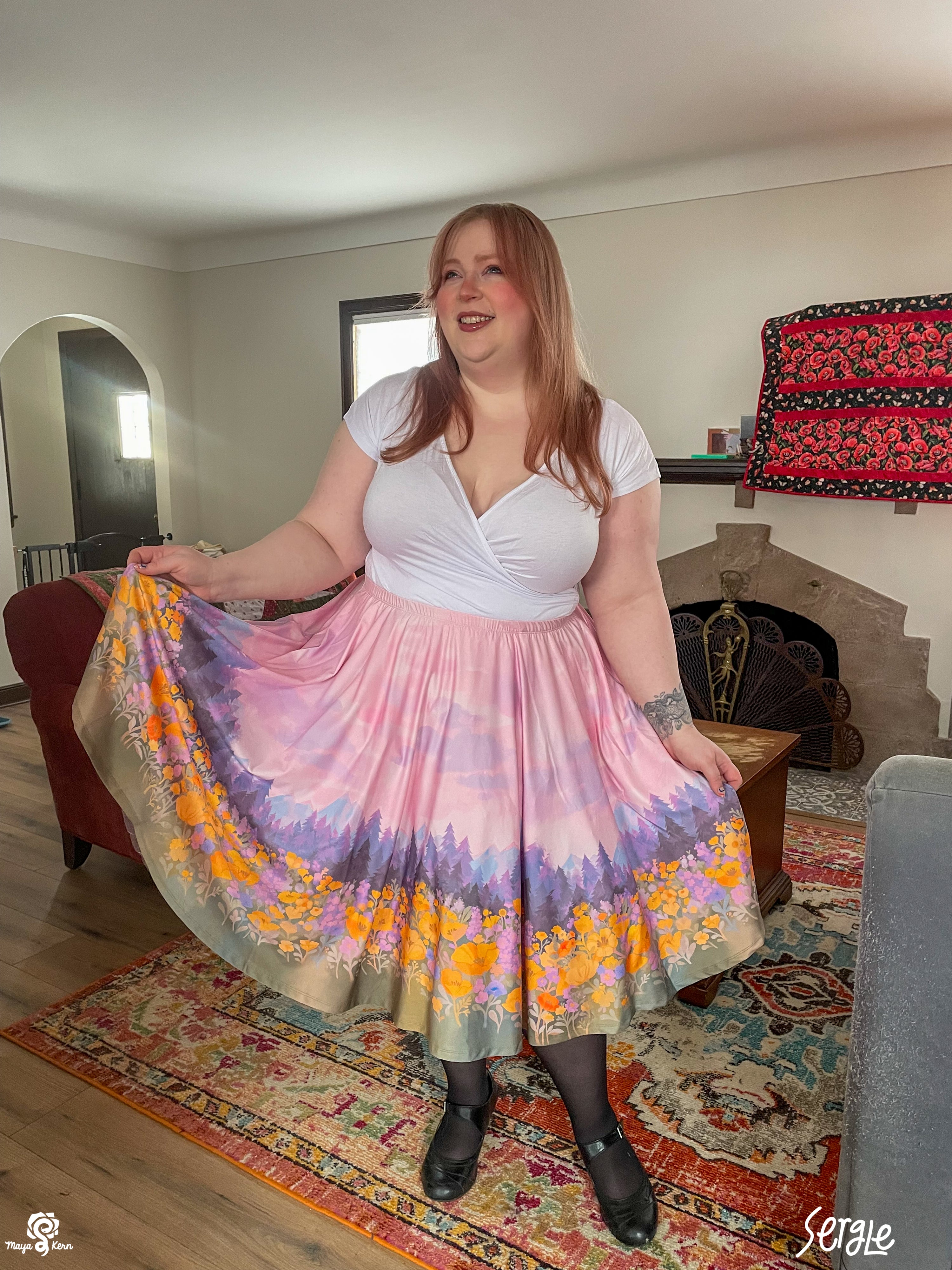 COLLAB: Sergle Meadow Midi Skirt