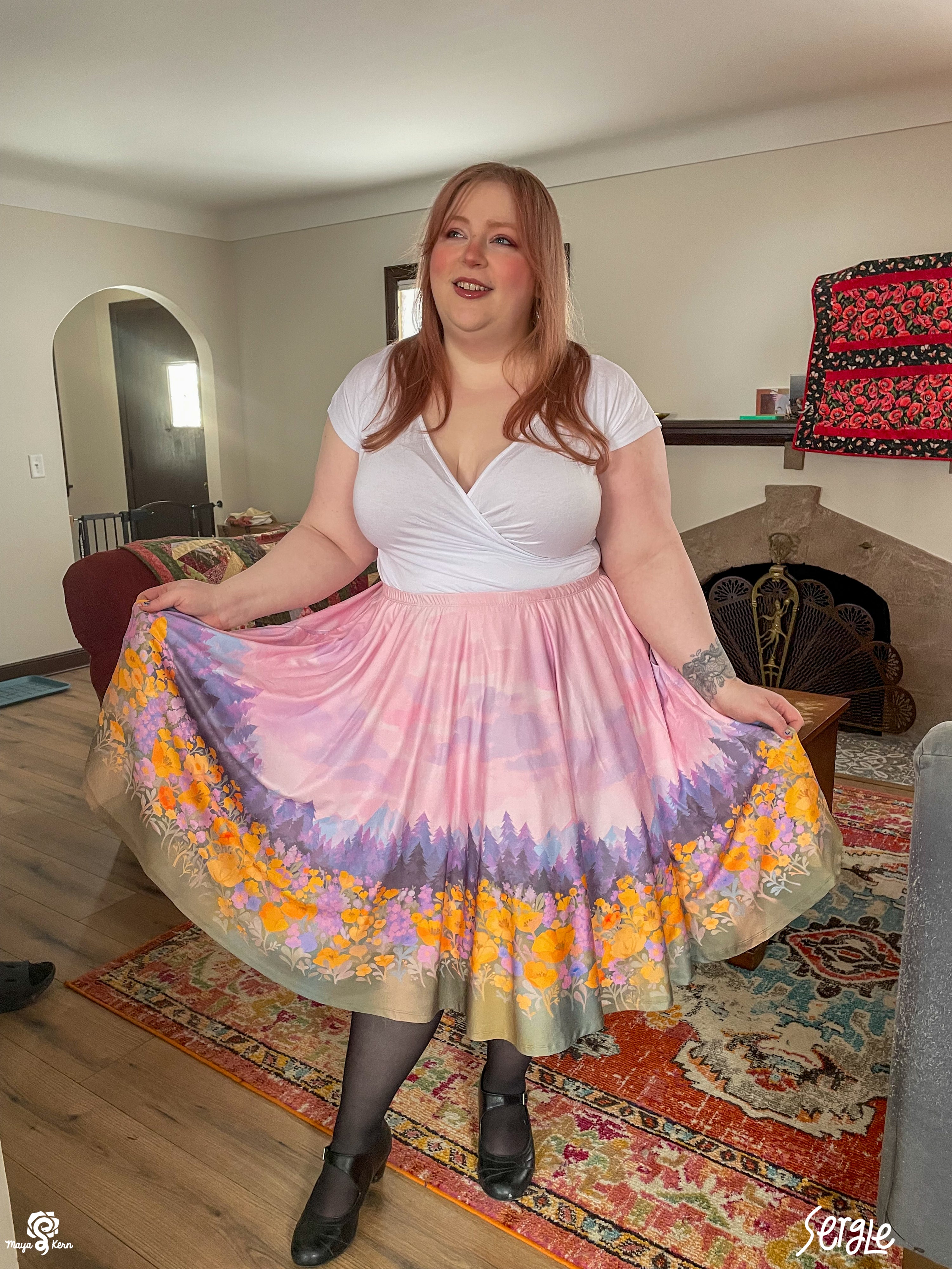 COLLAB: Sergle Meadow Midi Skirt