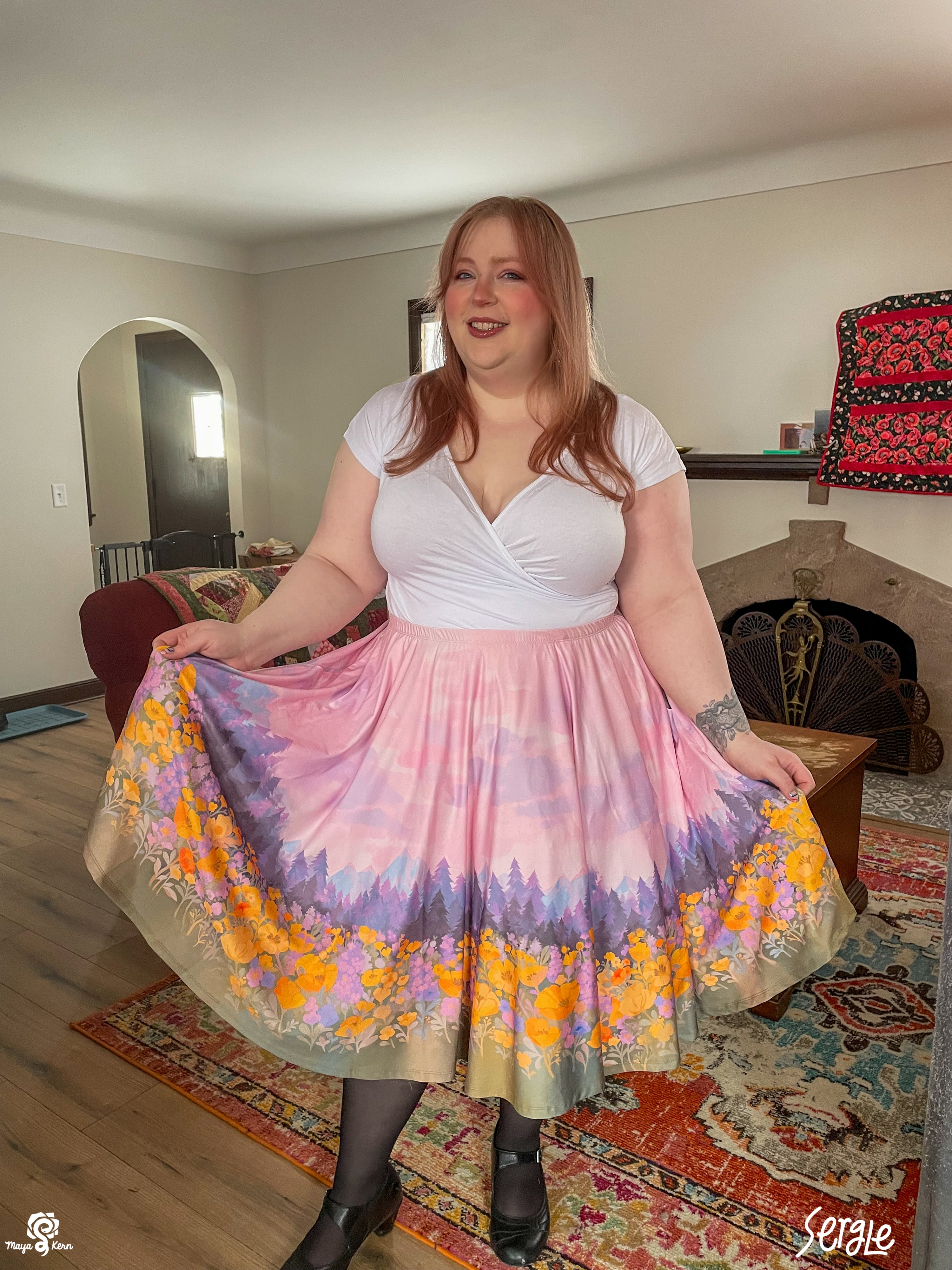 COLLAB: Sergle Meadow Midi Skirt