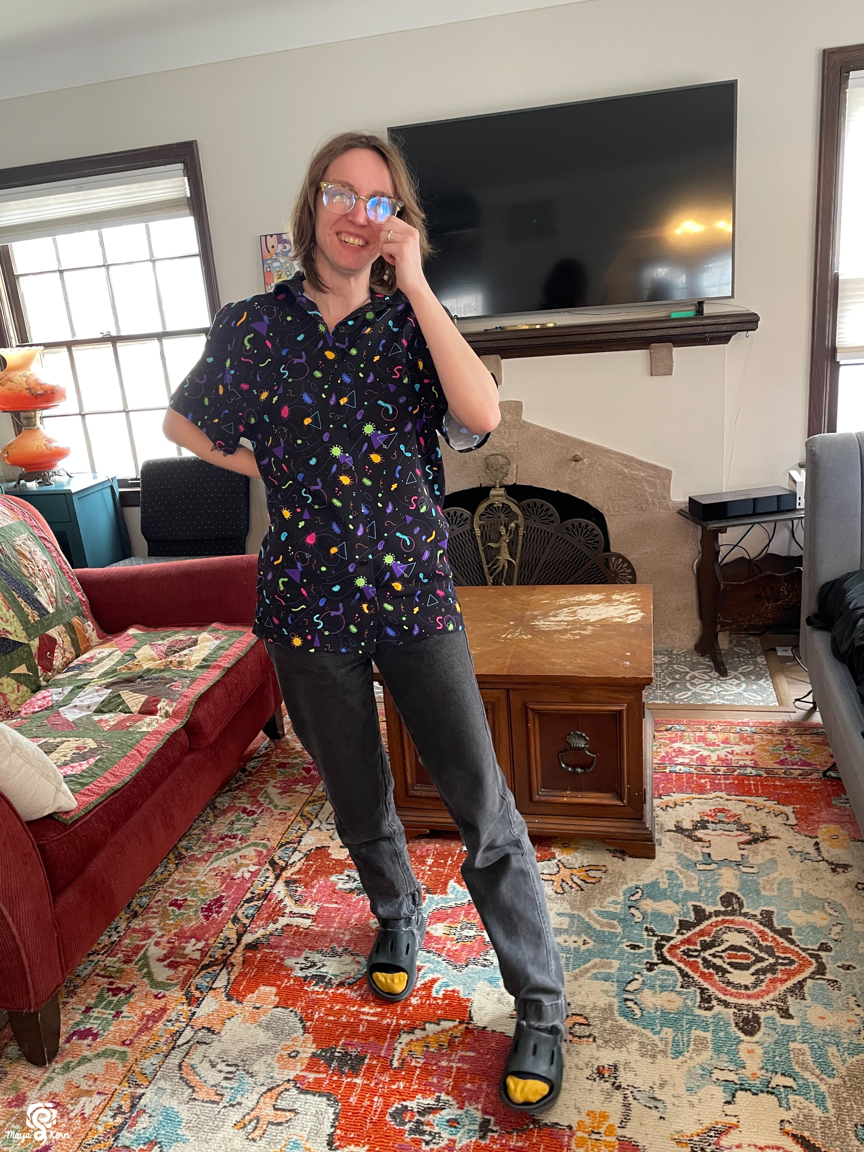 Microorganism Button-Up Shirt