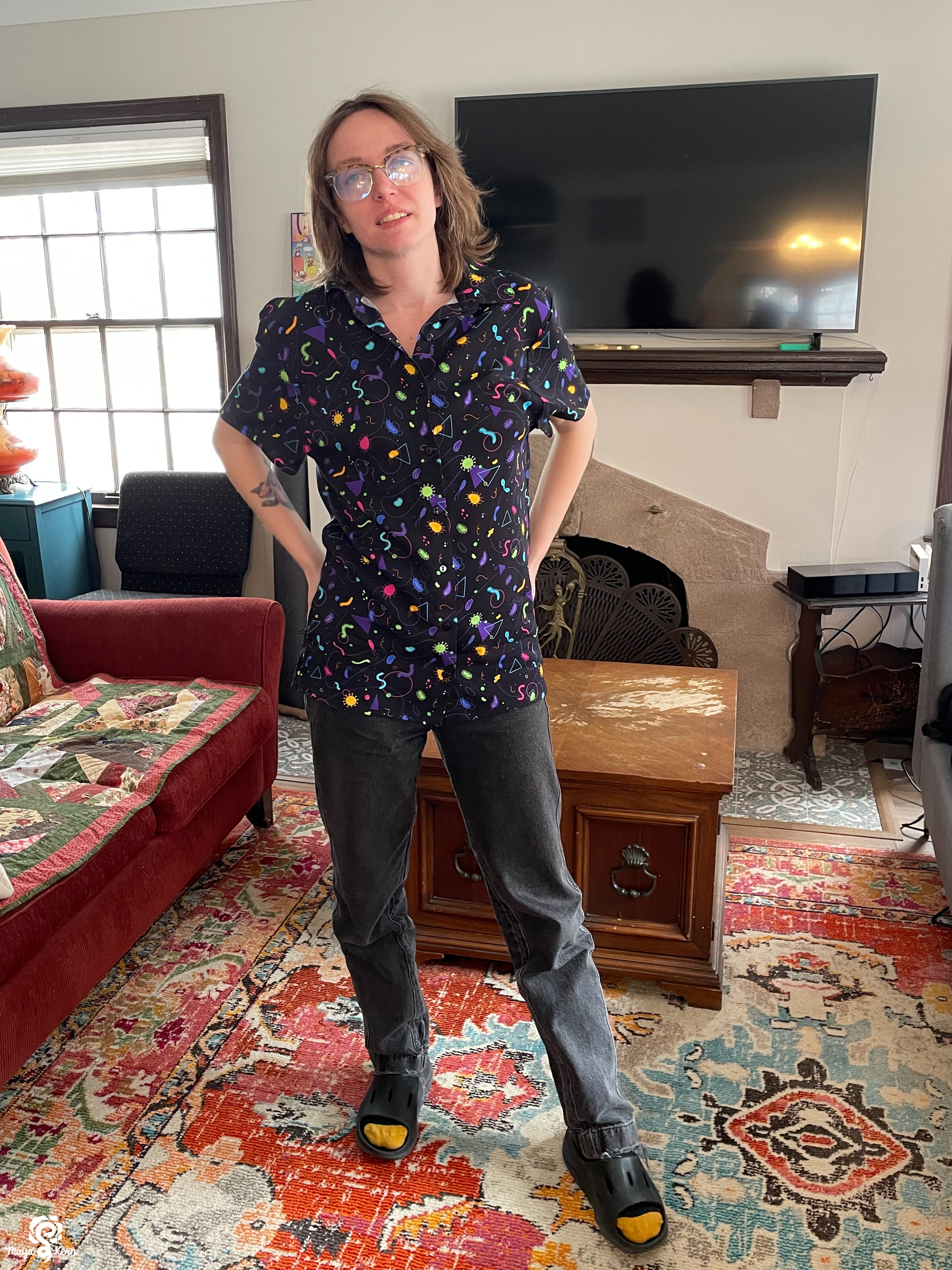 Microorganism Button-Up Shirt