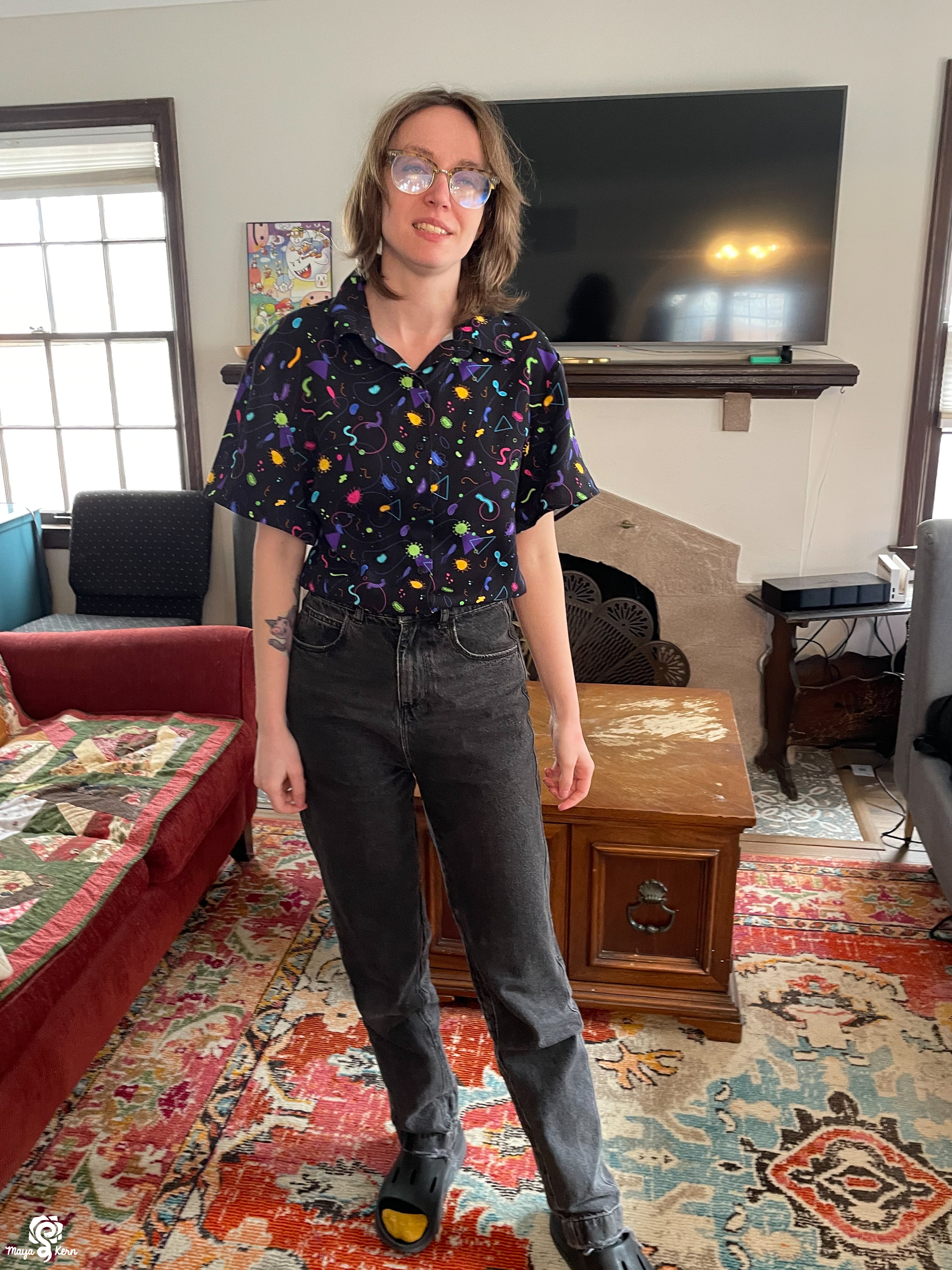 Microorganism Button-Up Shirt