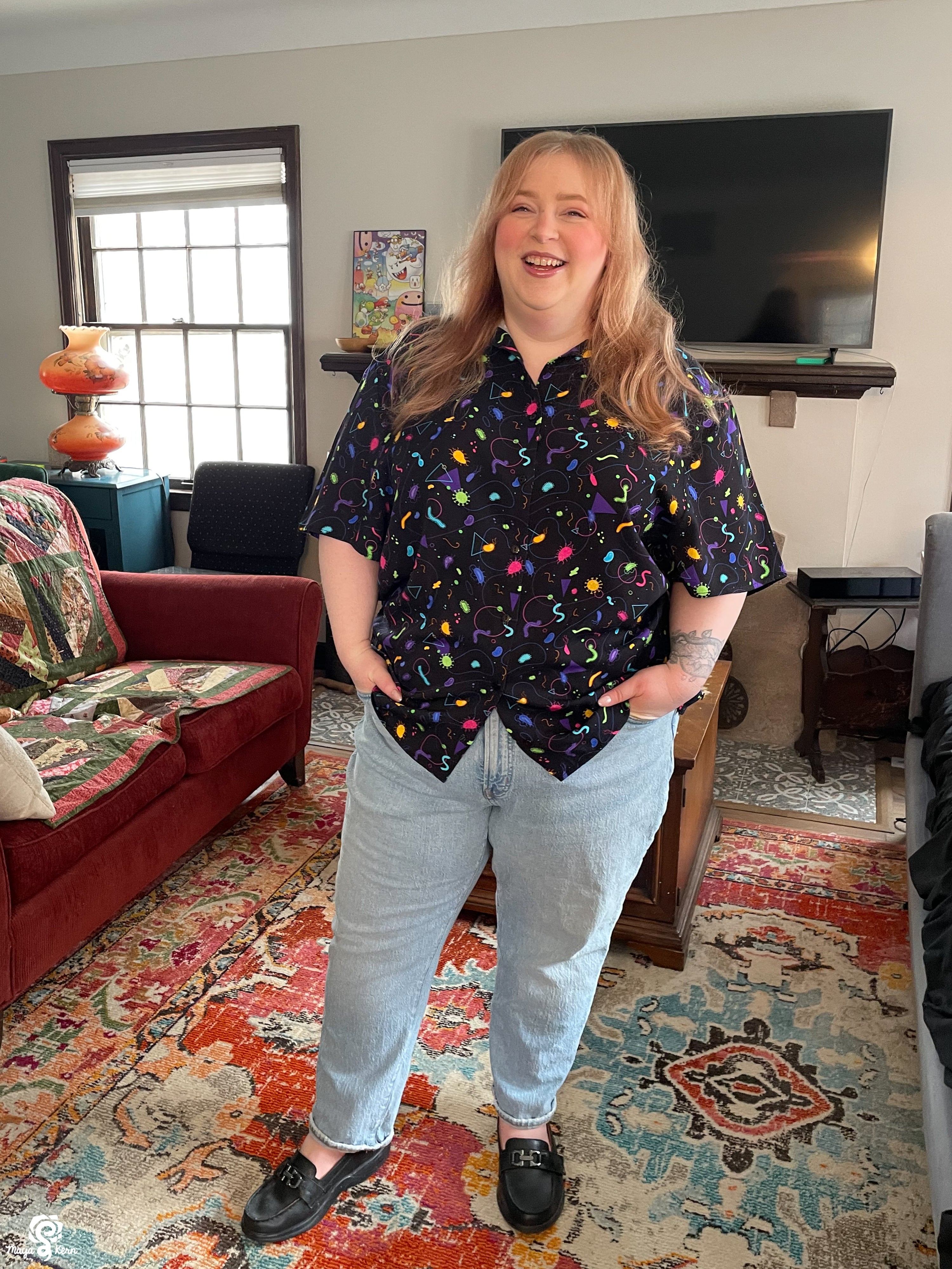 Microorganism Button-Up Shirt
