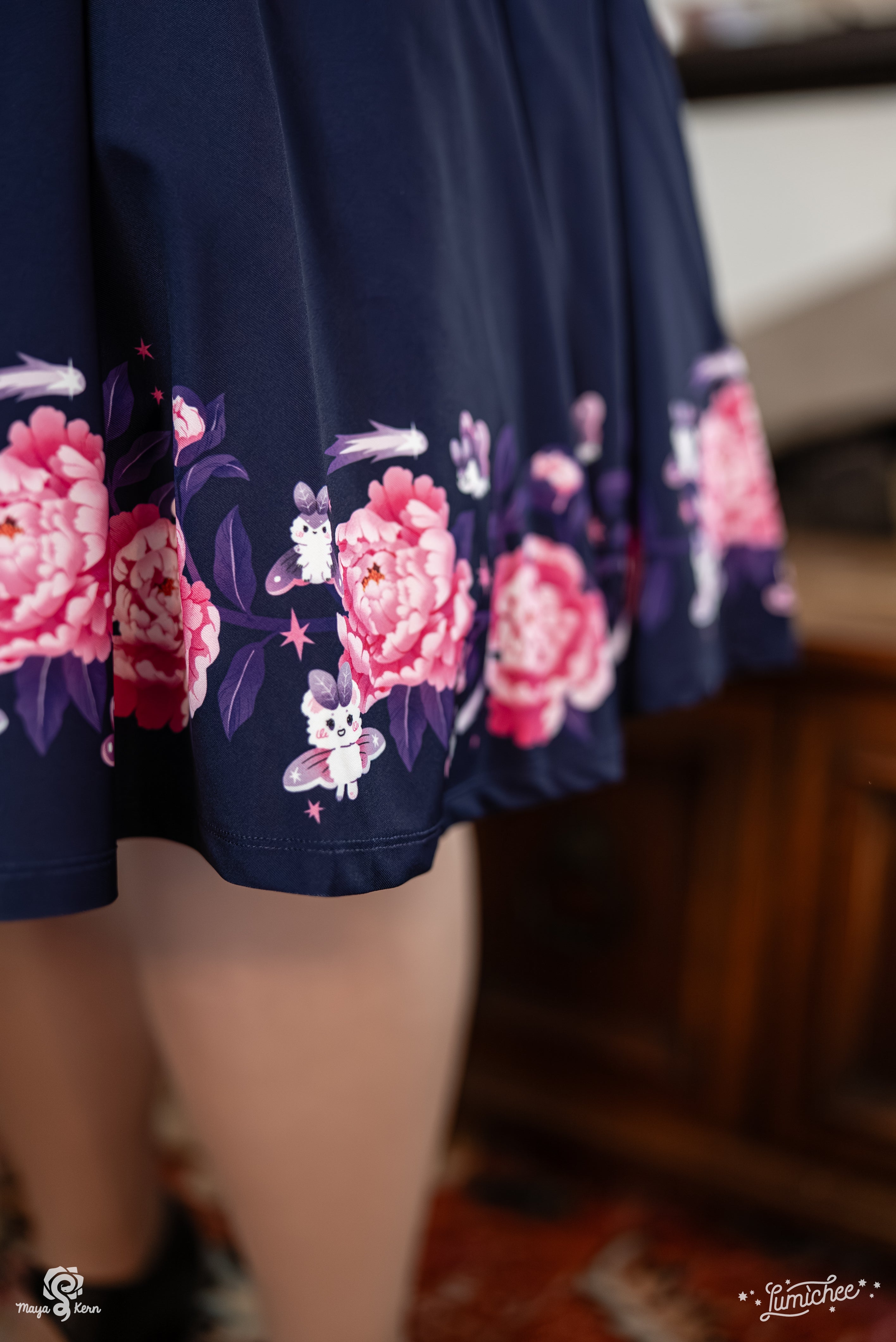 COLLAB: Lumichee — Mouse Moth Midi Skirt – Maya Kern