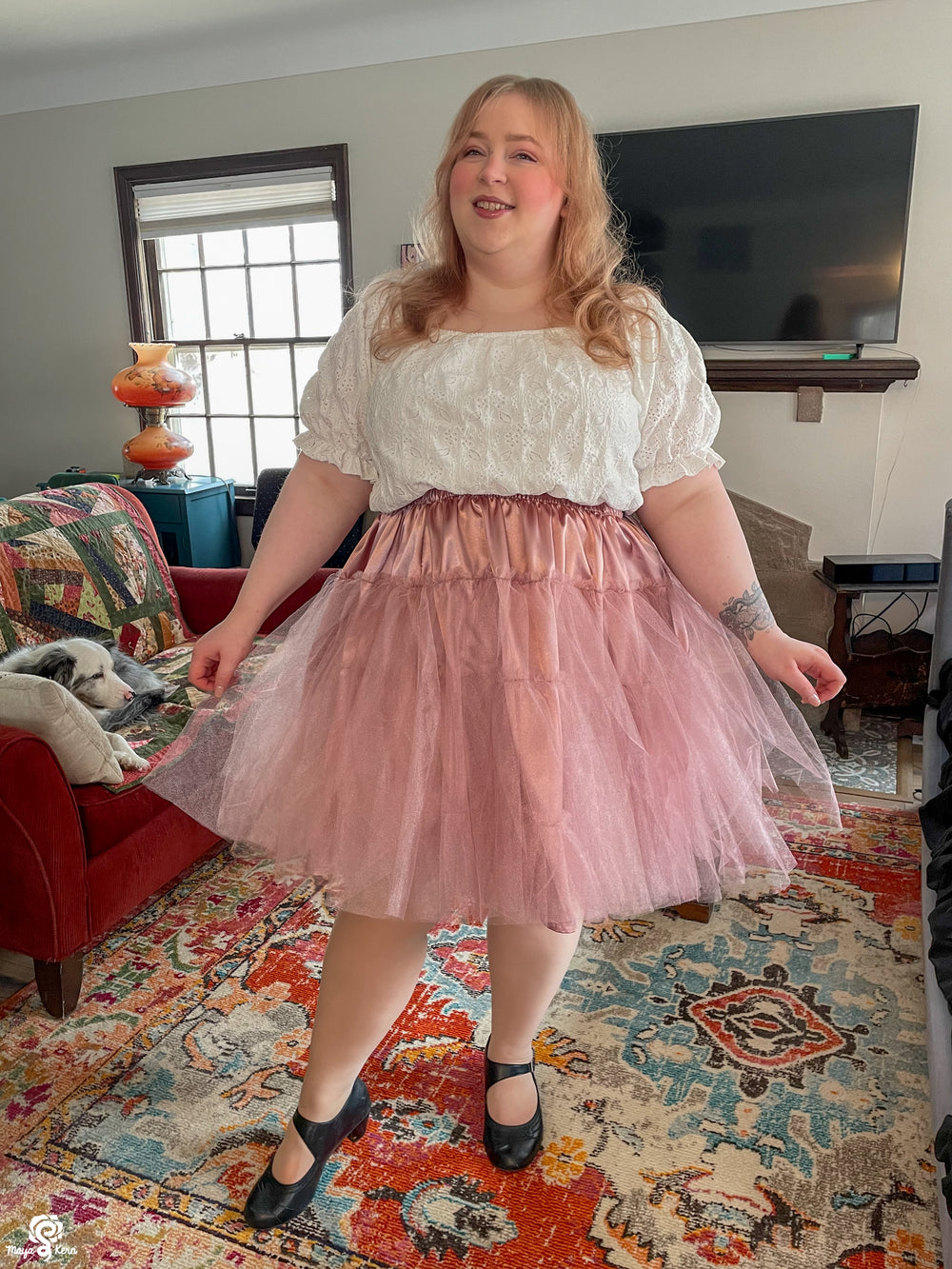 Blush Petticoat Midi Skirt