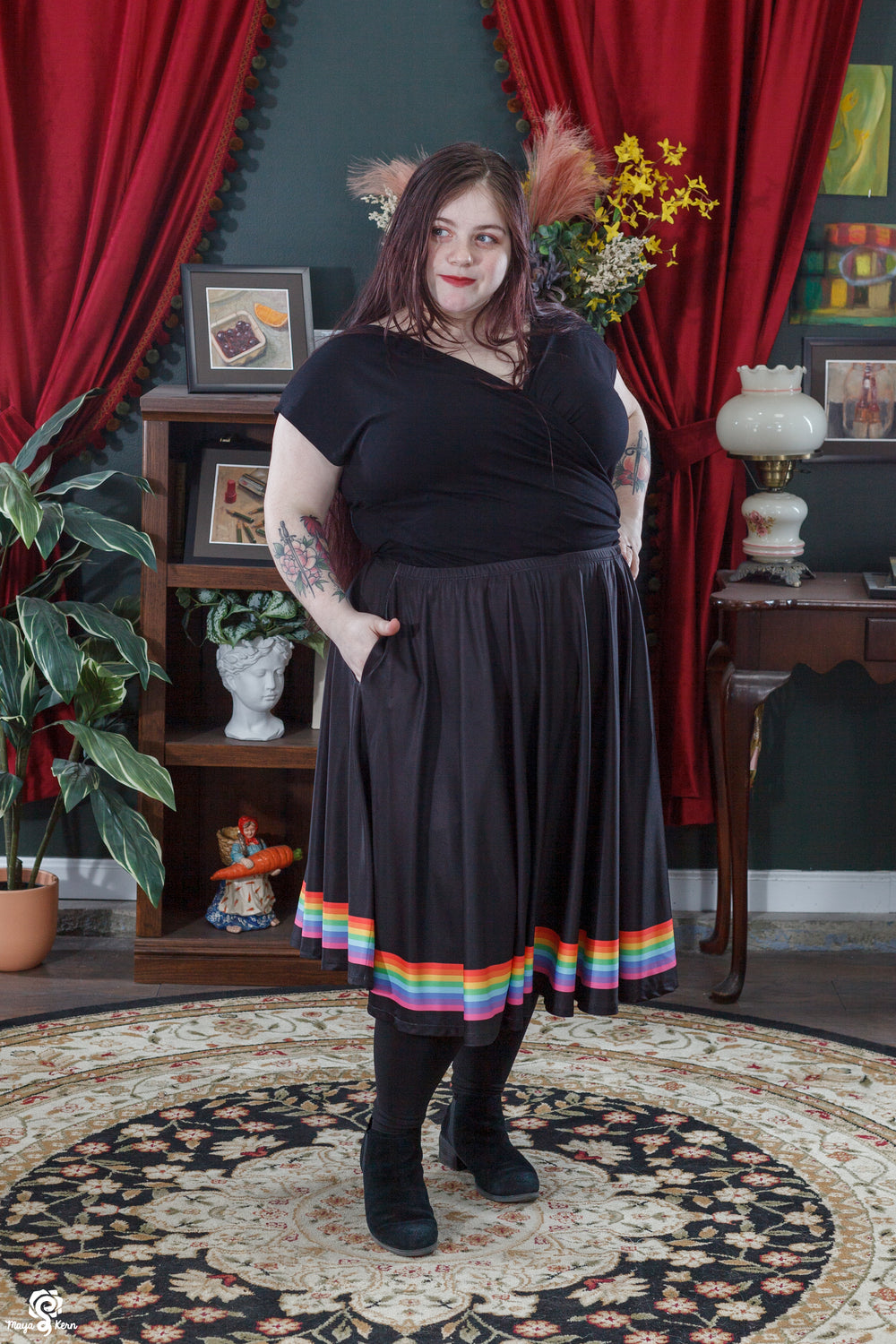 Rainbow Redo Midi Skirt