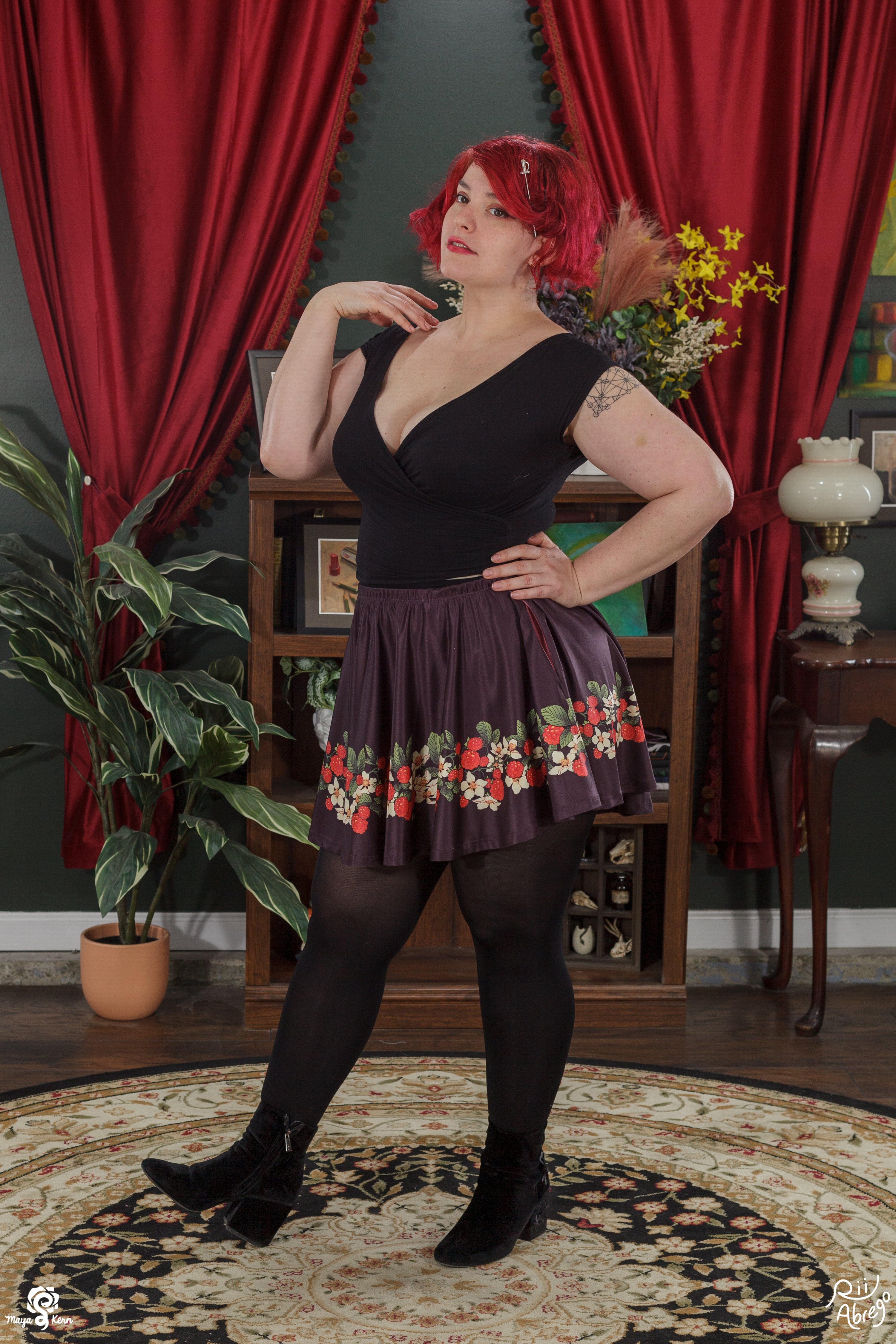 COLLAB: Rii Abrego Raspberry Miniskirt