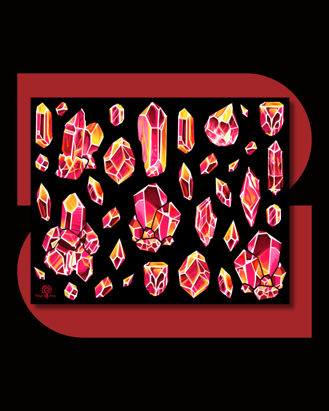 Crystal Sticker Sheet Crystal Sticker Sheets – Maya Kern