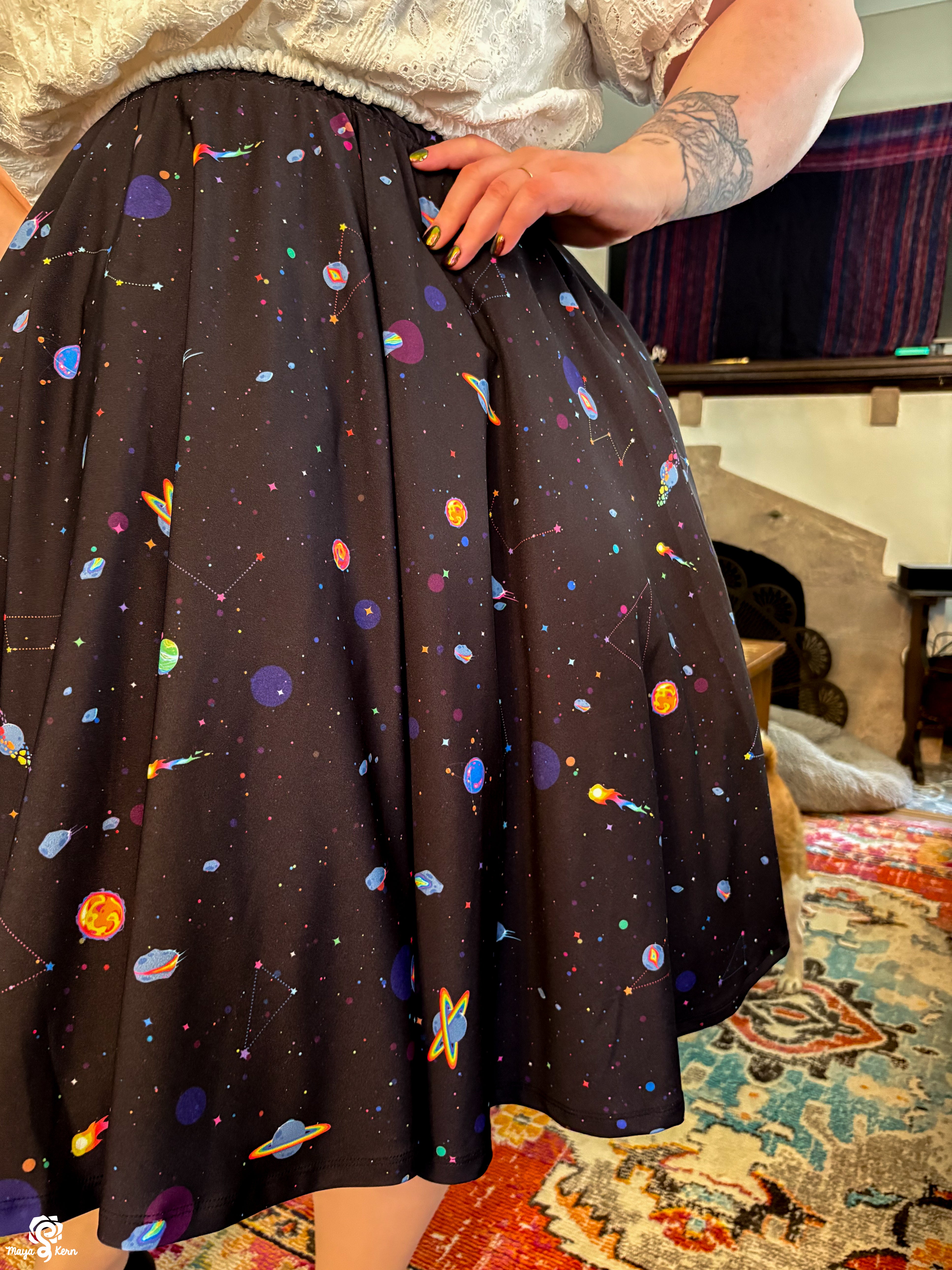 【COLOR iN ID】String Midi Skirt Cato Fashions | Cato Printed Stud Trim Midi Skirt