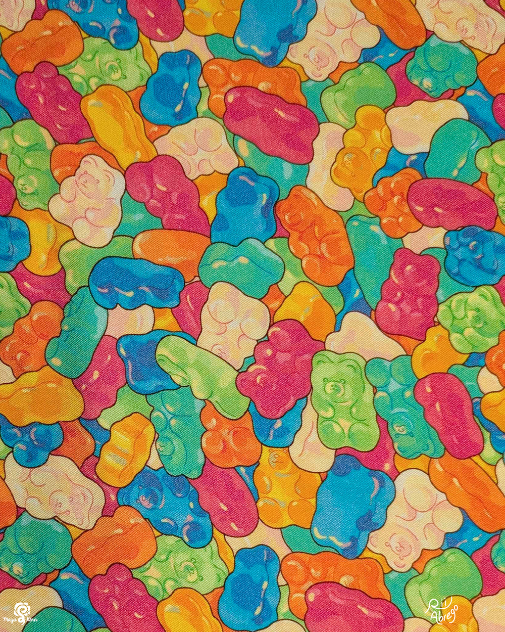 Fabric by the Yard: Rii Abrego Gummy Bears — FINAL SALE