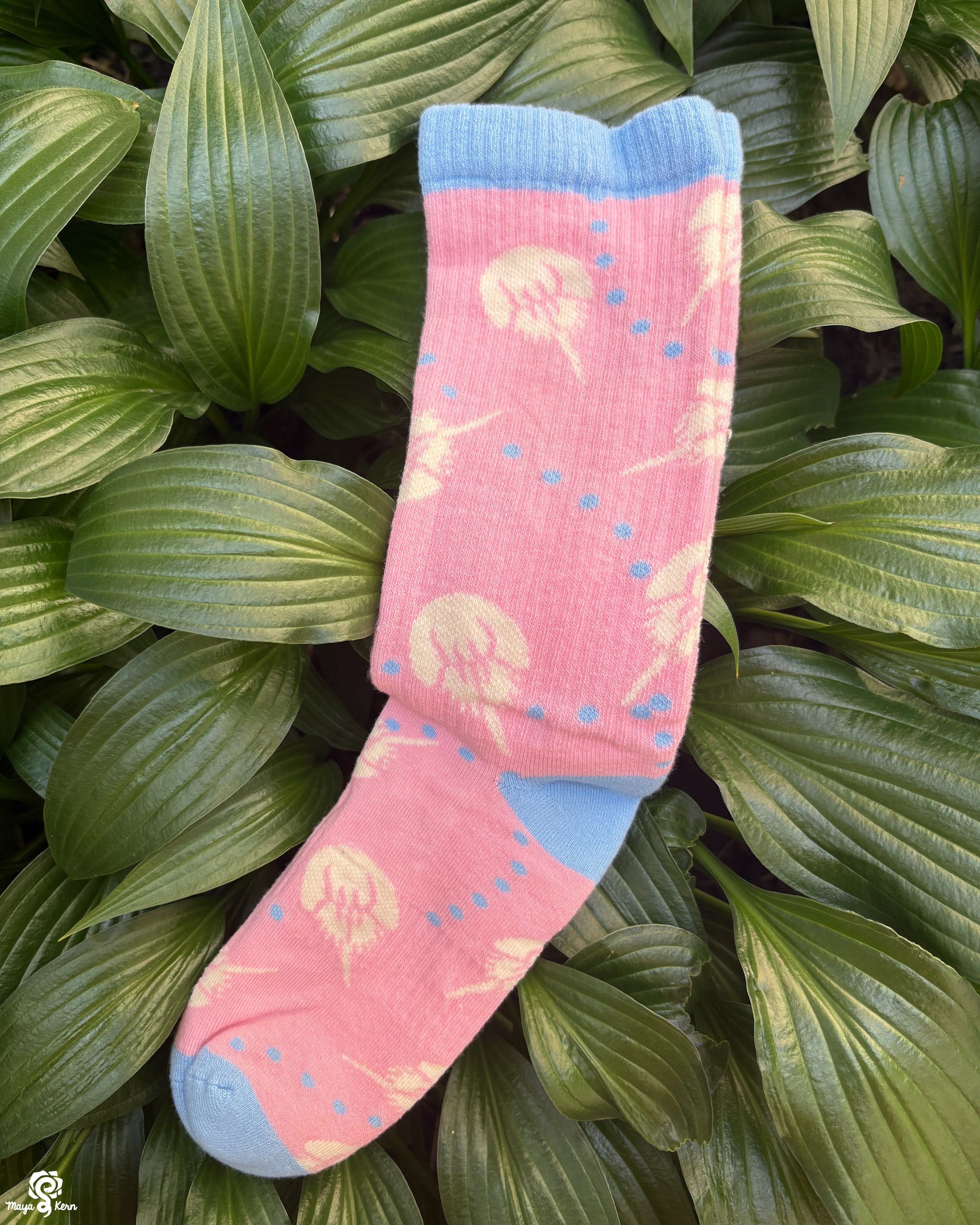 Horseshoe Crabs Cotton Ribbed Athletic Crew Socks
