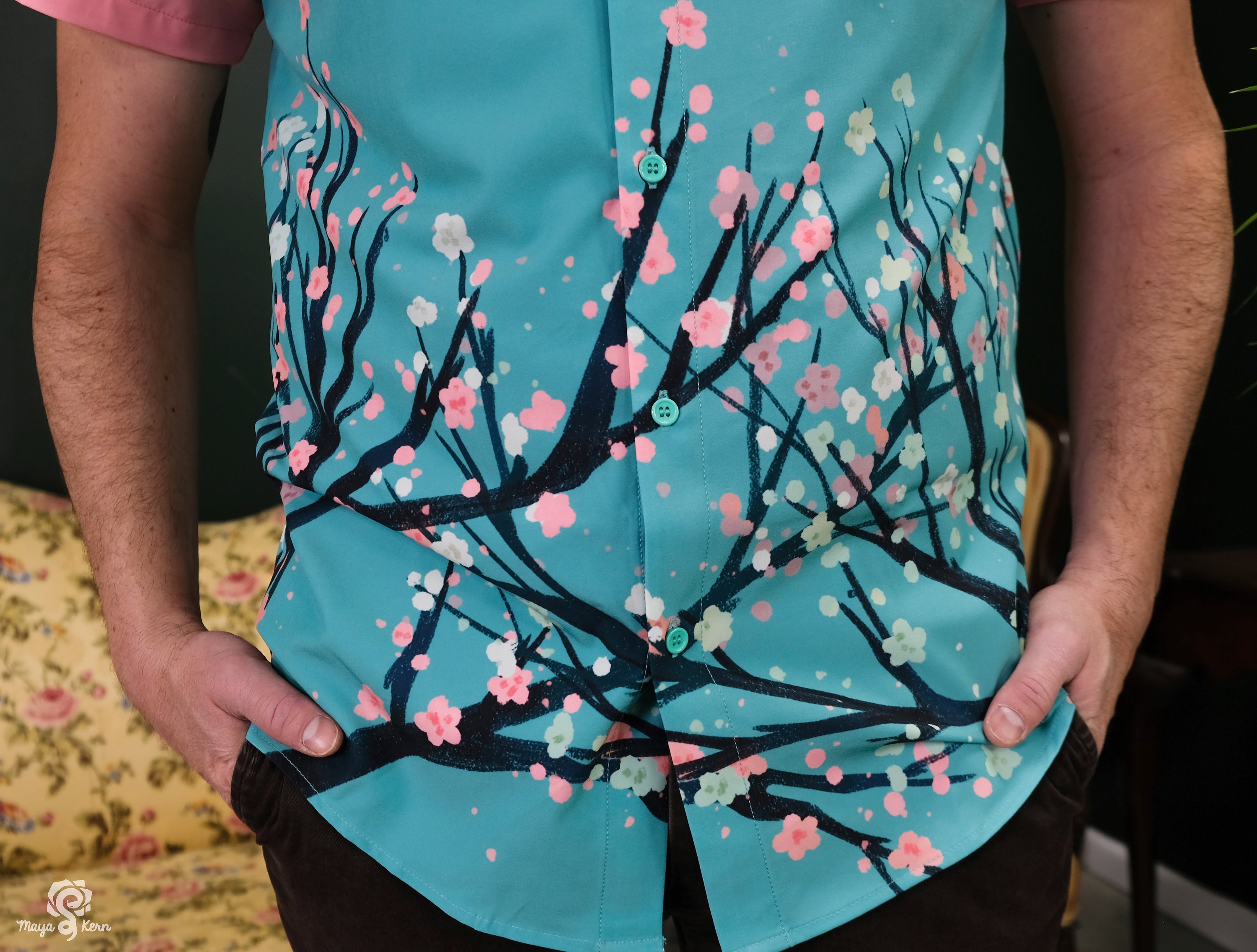 Cherry Tree Button-Down Shirt