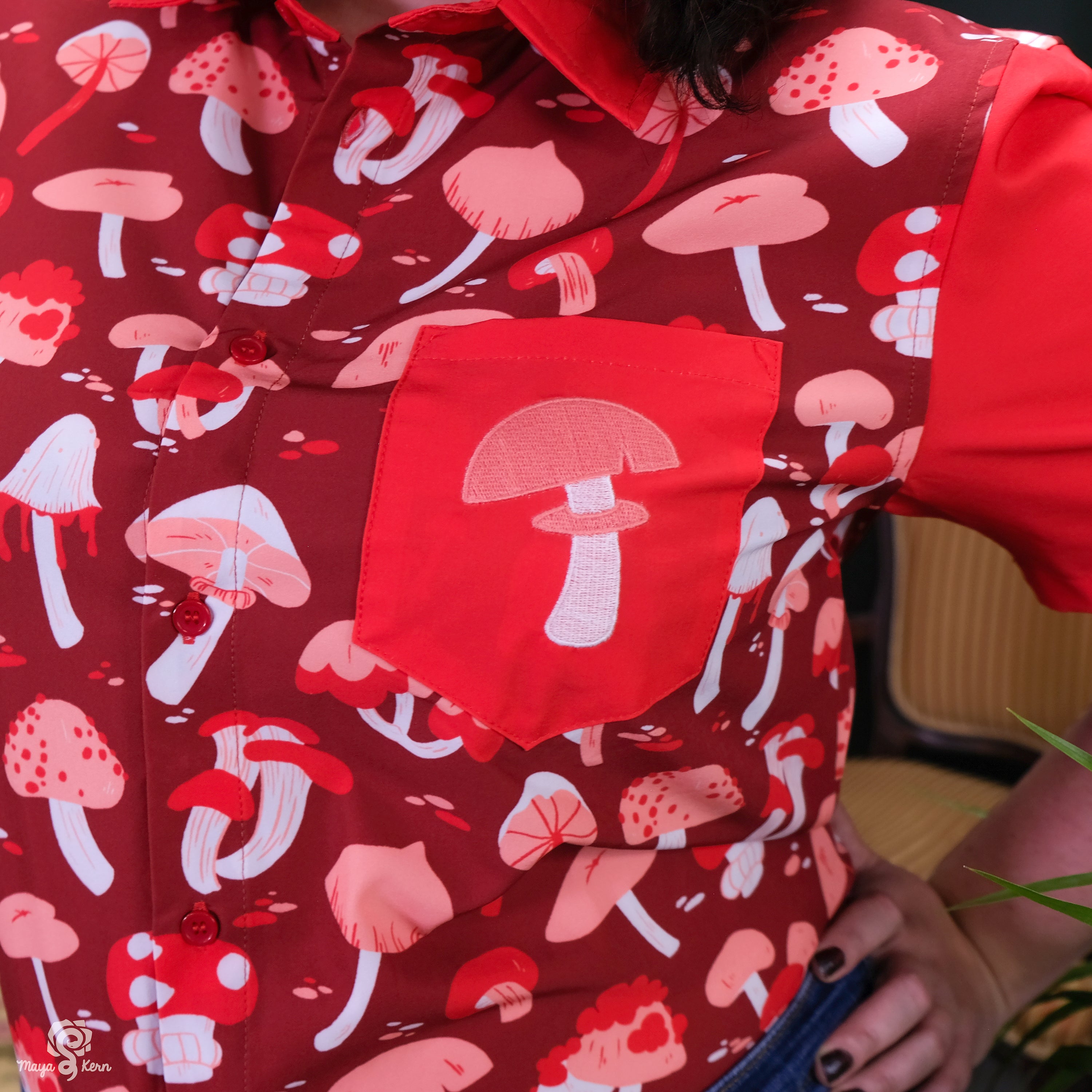 Mushroom Button-Down Shirt - Final Sale