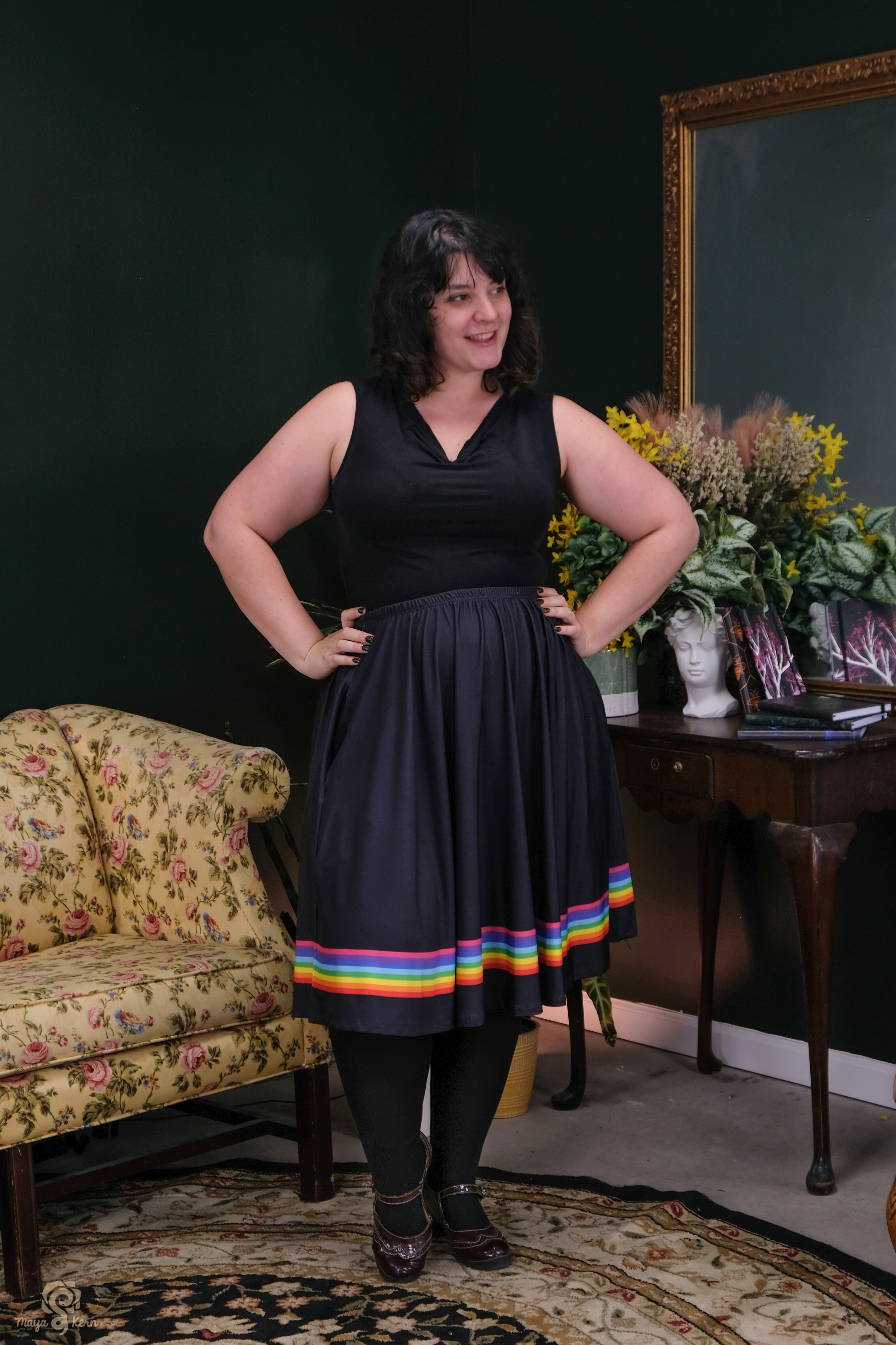 Rainbow Midi Skirt